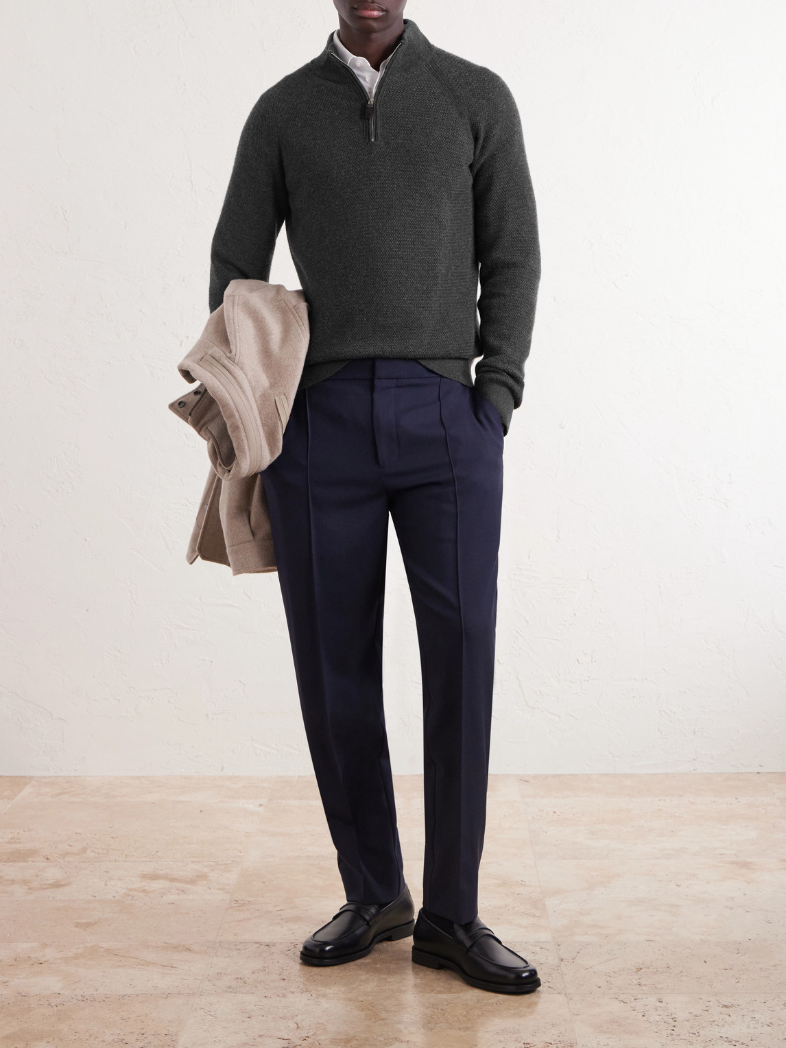 Oasi Cashmere Half-Zip Sweater