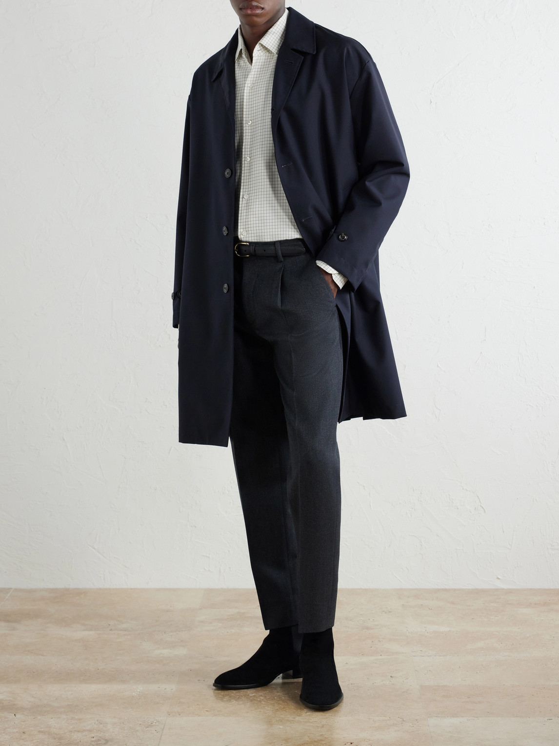 Straight-Leg Wool And Cashmere-Blend Twill Trousers