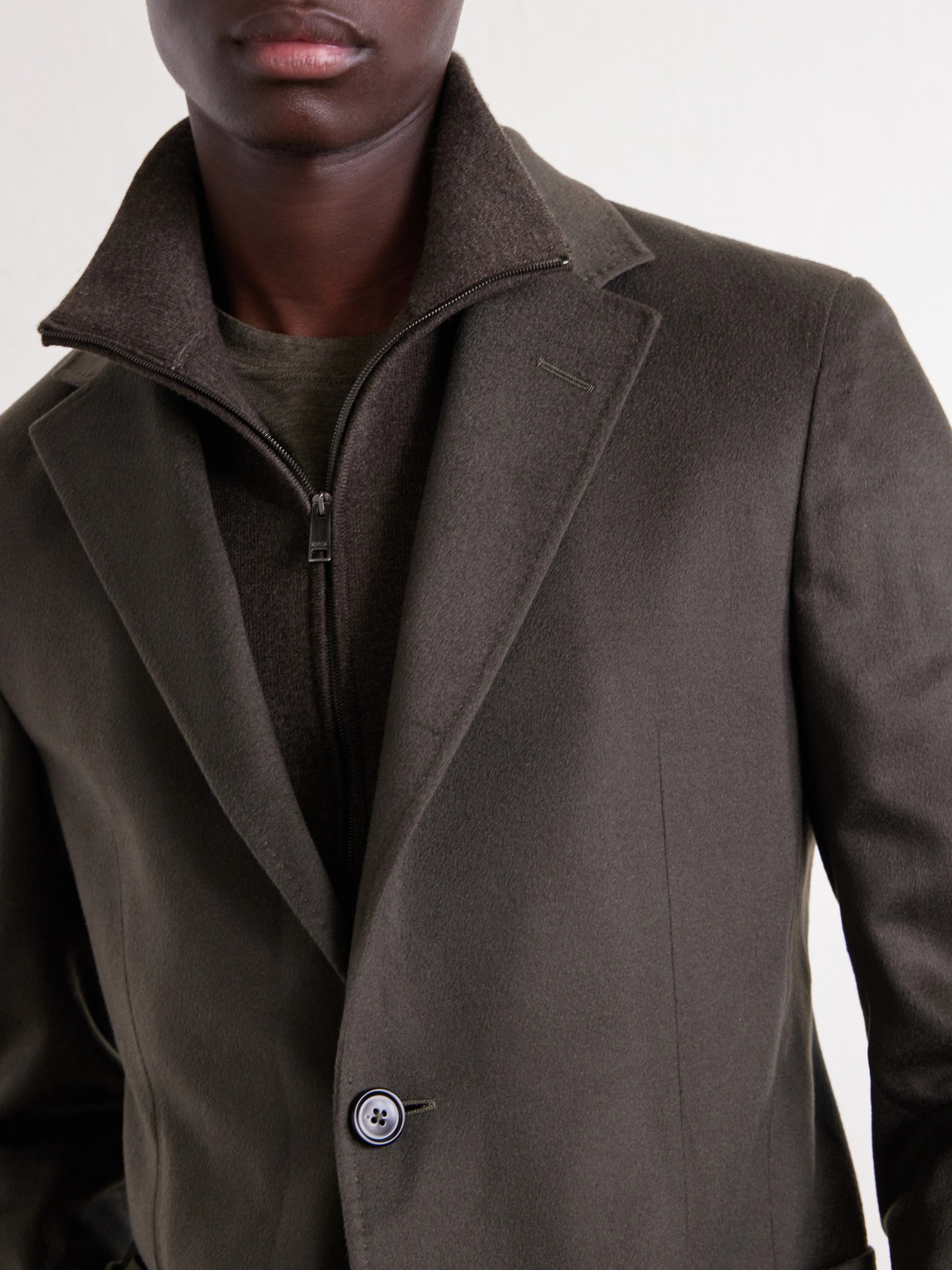 Oasi Cashmere Zip-Up Blazer