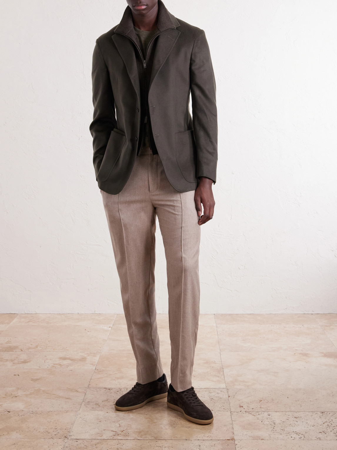 Oasi Cashmere Zip-Up Blazer