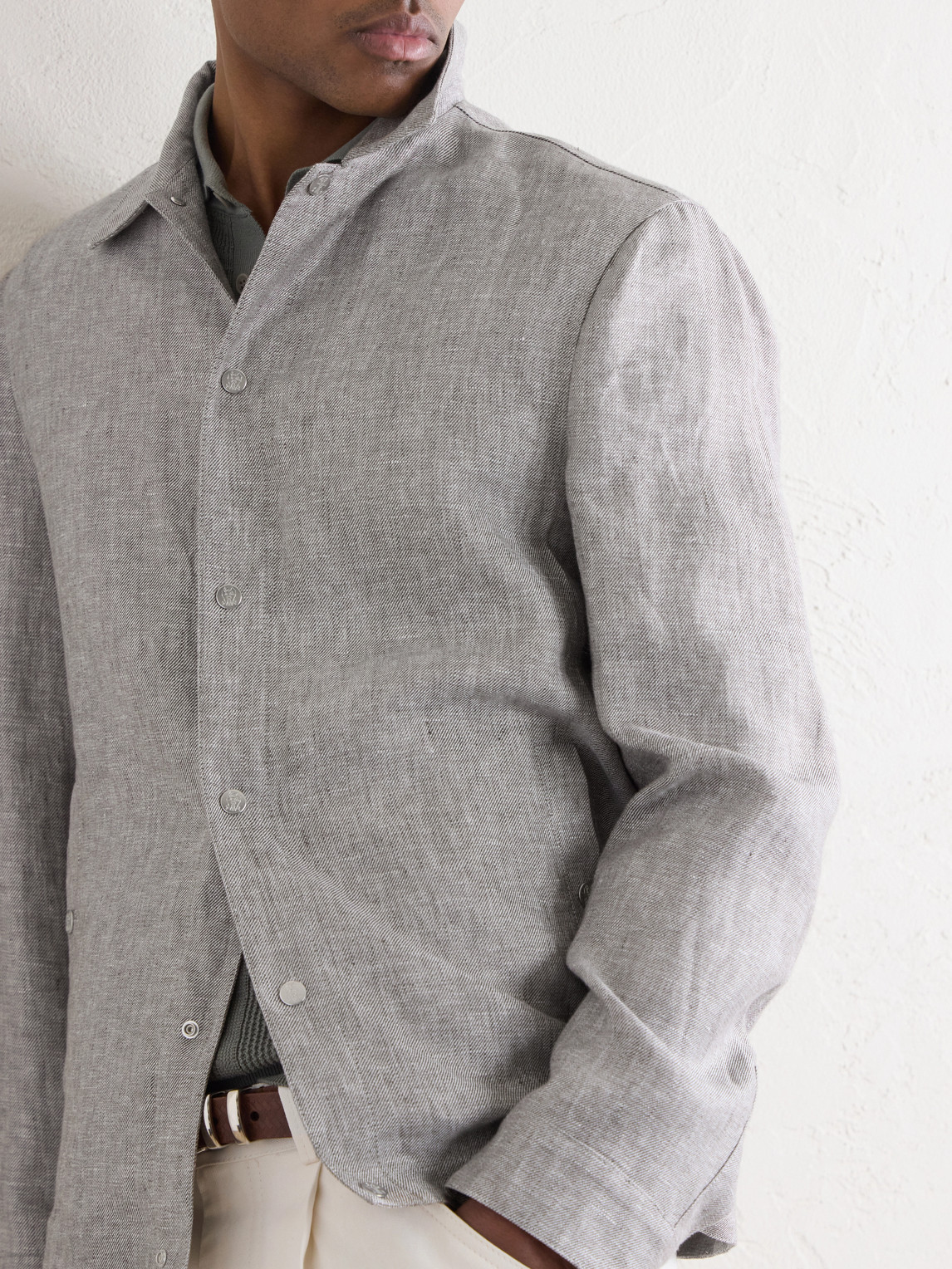 Hemp And Linen-Blend Twill Blouson Jacket