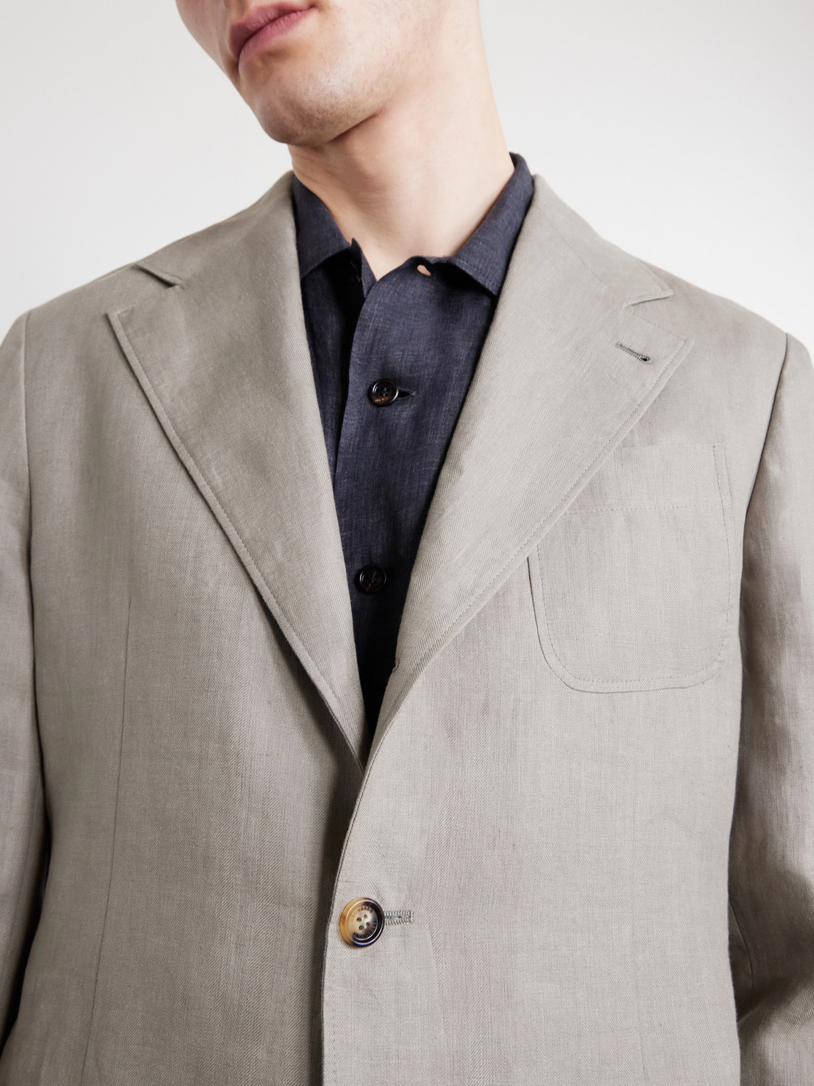 Linen-Twill Suit Jacket