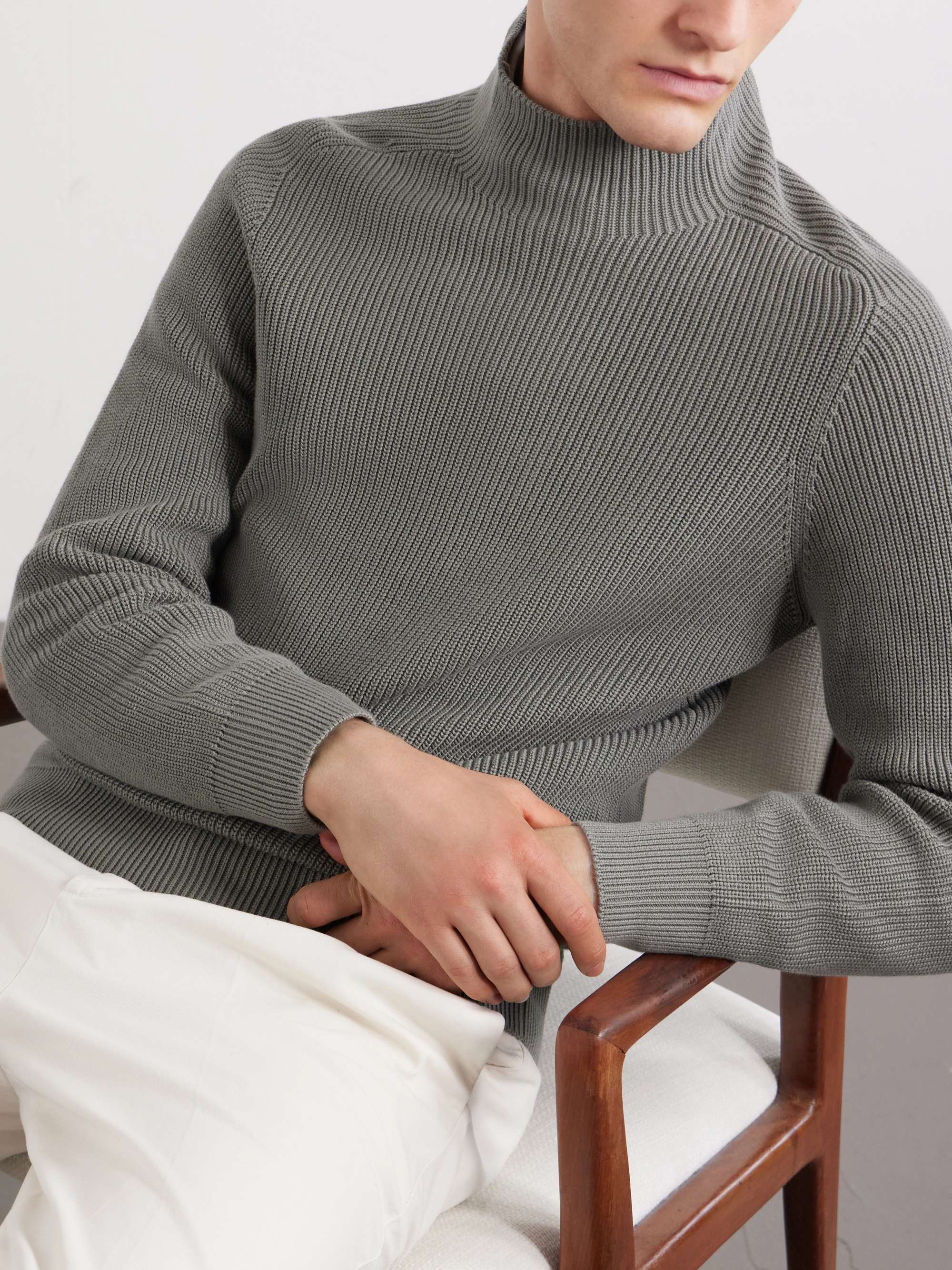 BRUNELLO CUCINELLI Knitted Cotton Sweater for Men | MR PORTER