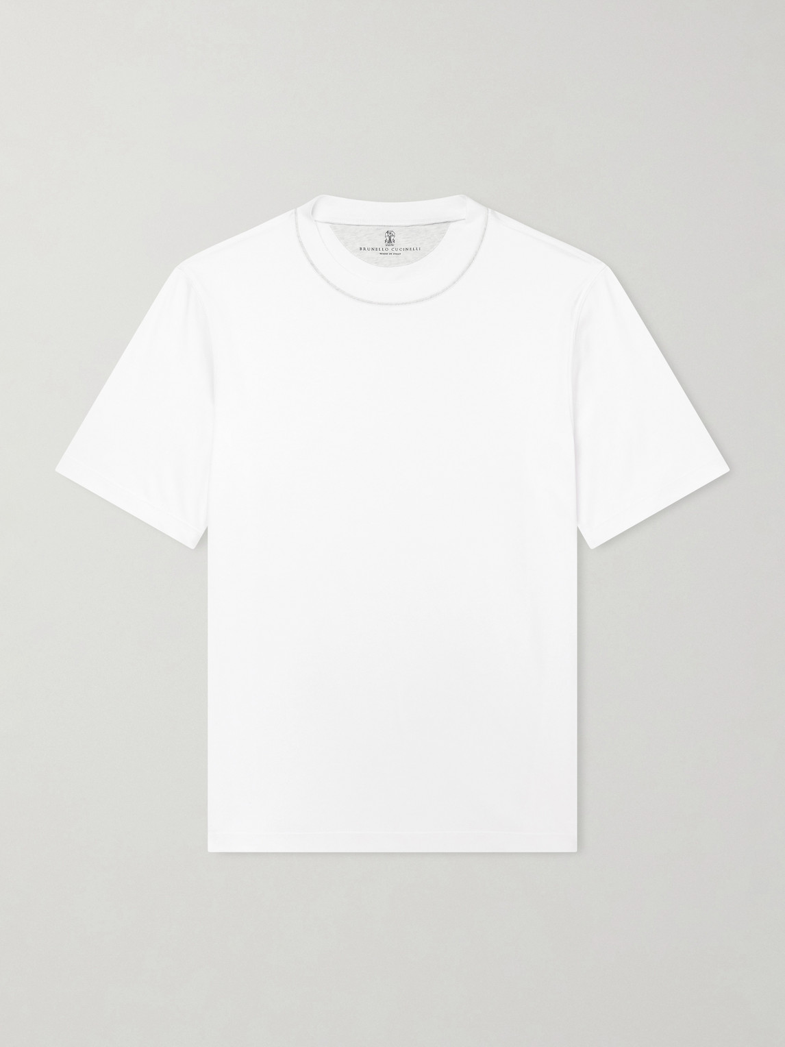 Brunello Cucinelli Piped Cotton-Jersey T-Shirt - Men