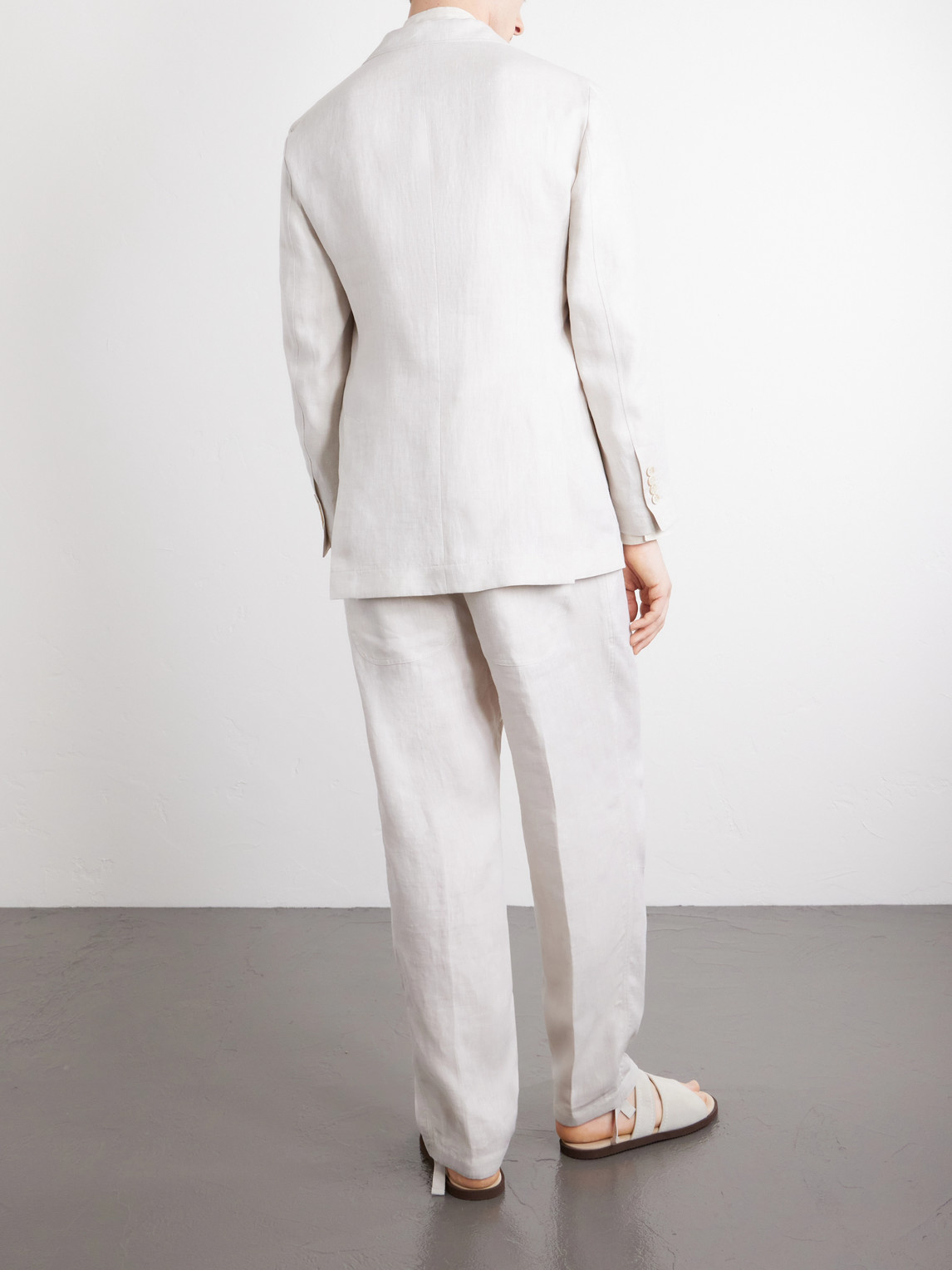  Brunello Cucinelli - Linen-twill Suit Jacket - Men - Neutrals - It 46 