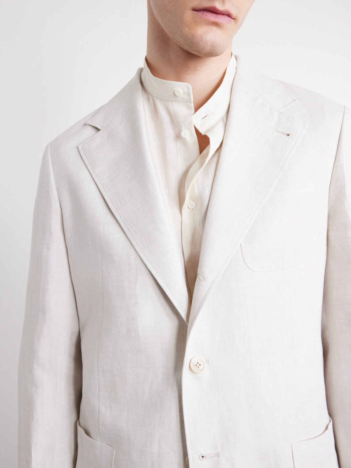 Linen-Twill Suit Jacket
