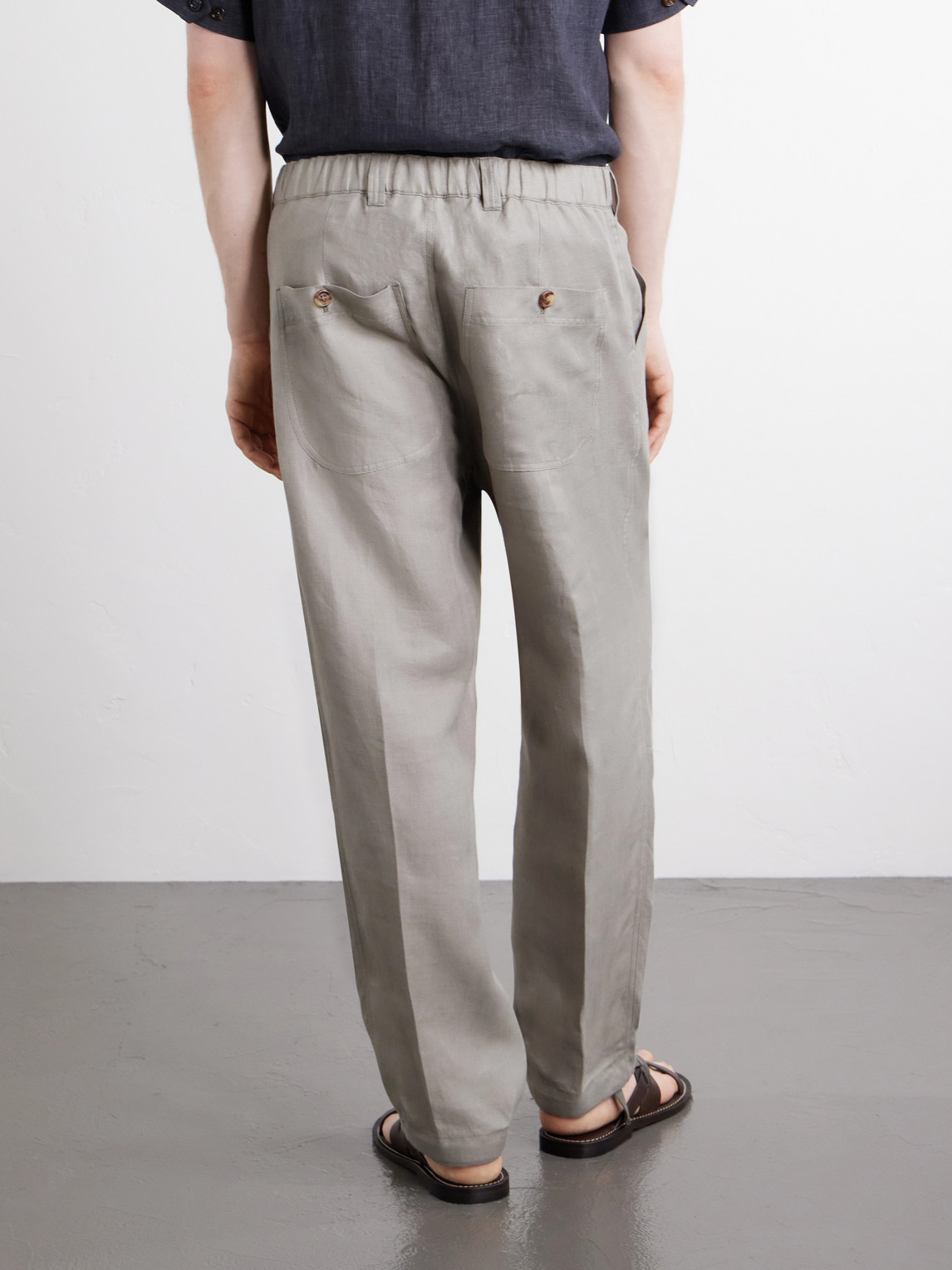  Brunello Cucinelli - Straight-leg Herringbone Linen Trousers - Men - Green - It 46 