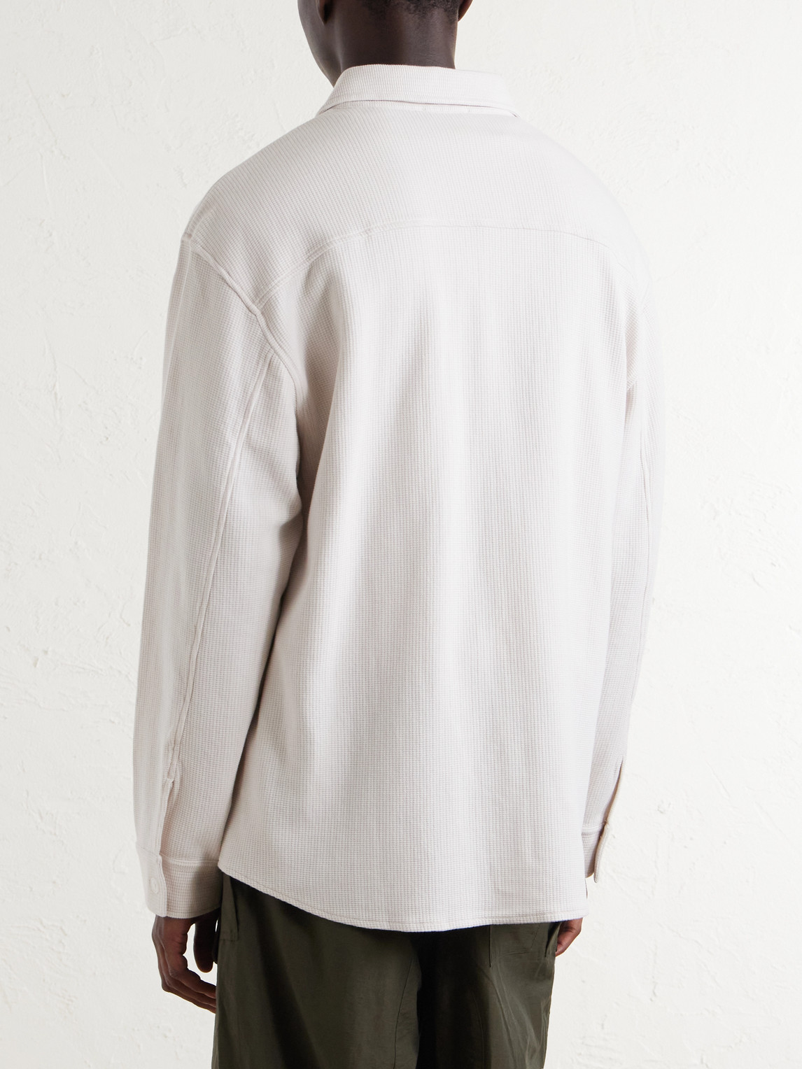 Waffle-Knit Cotton Shirt