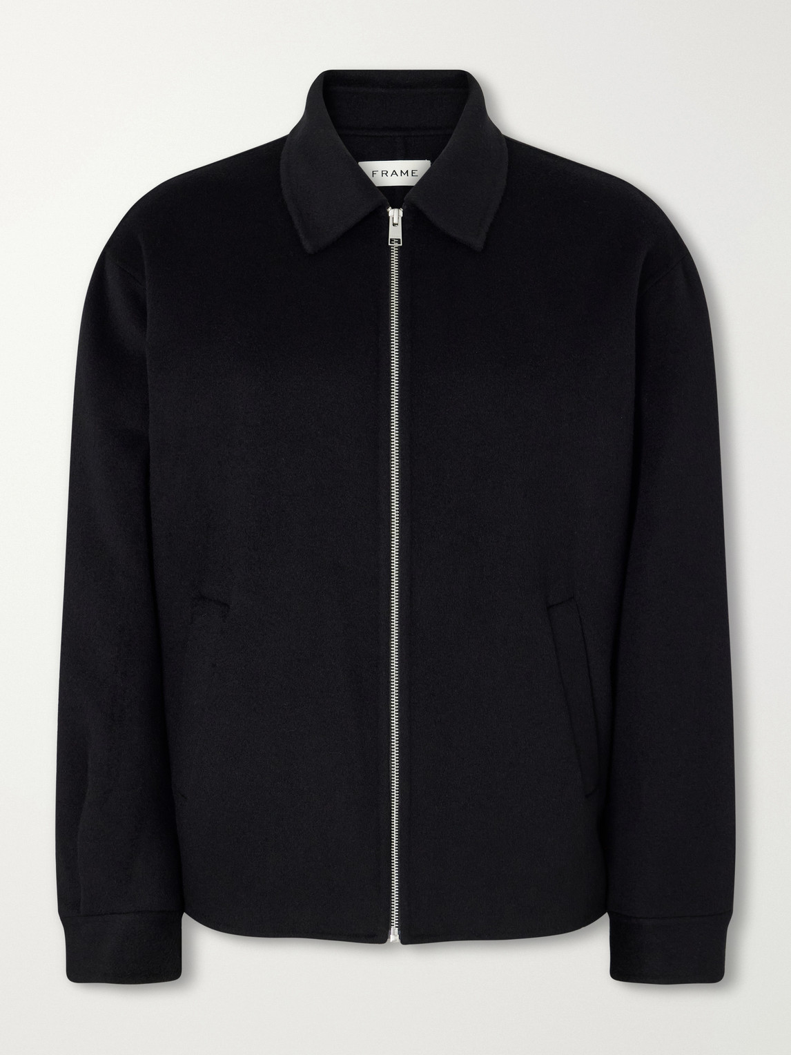 Frame Double-face Wool Bomber Jacket In Black