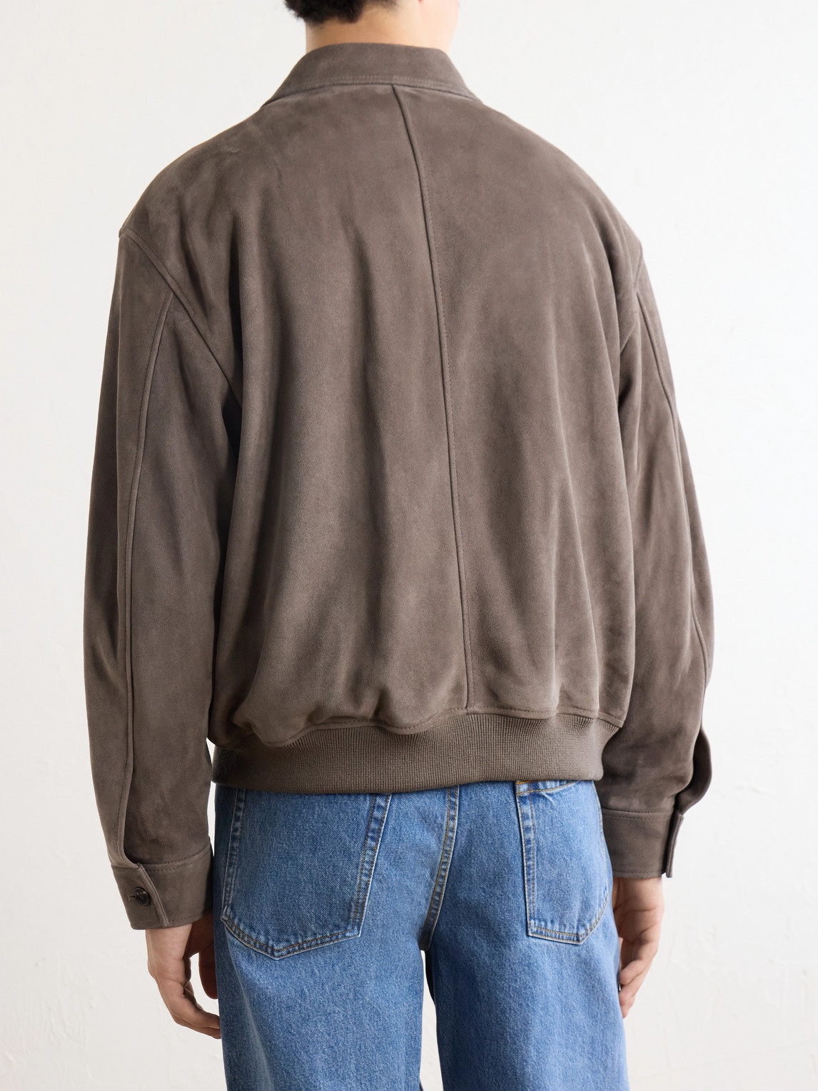 Suede Bomber Jacket