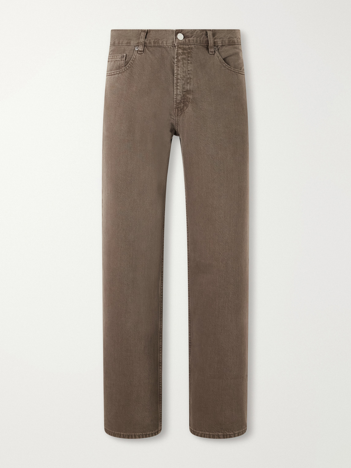 Frame Relaxed Straight-leg Jeans In Brown