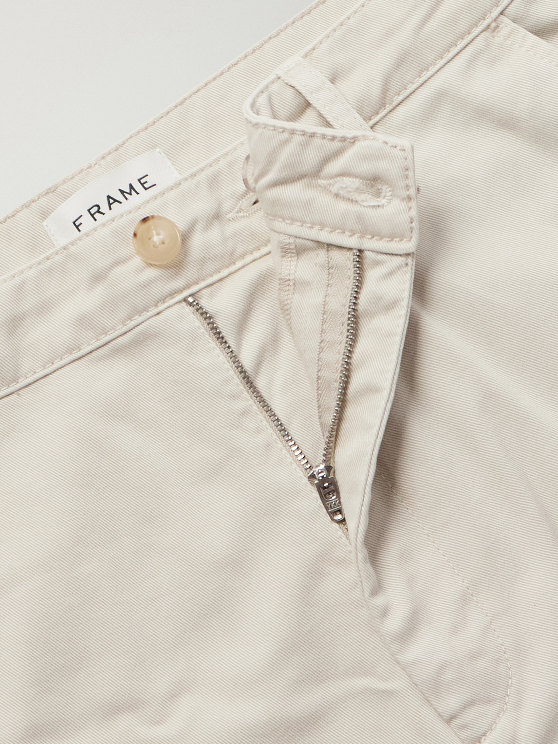 Wide-Leg Cotton-Twill Trousers