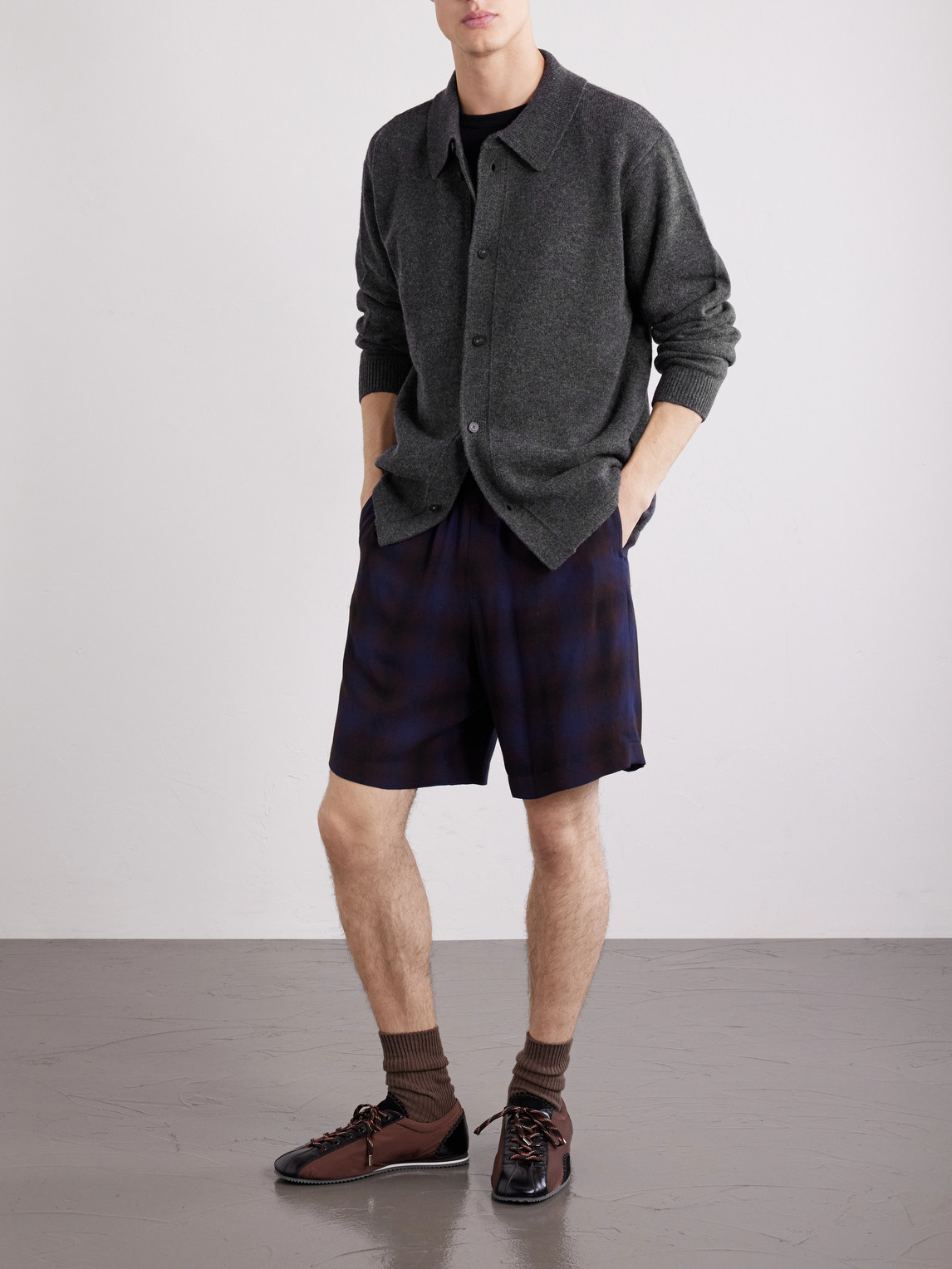 Frame Wool Cardigan In Gray