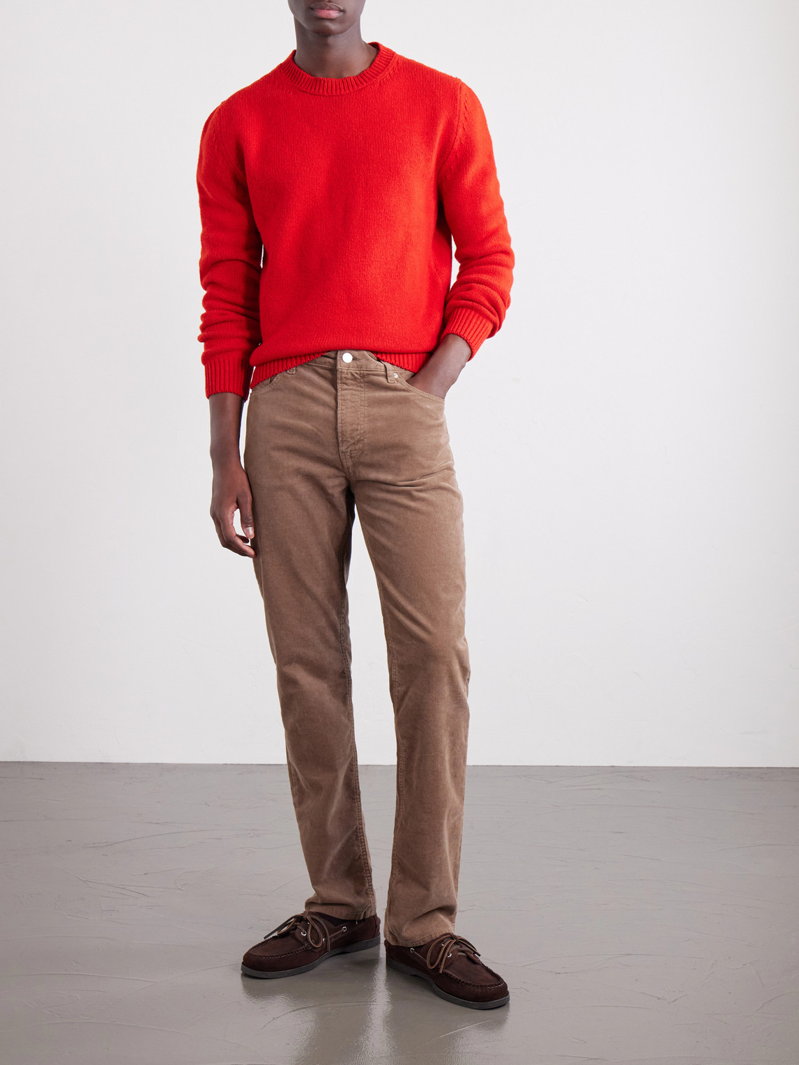 Modern Straight-Leg Cotton-Blend Corduroy
