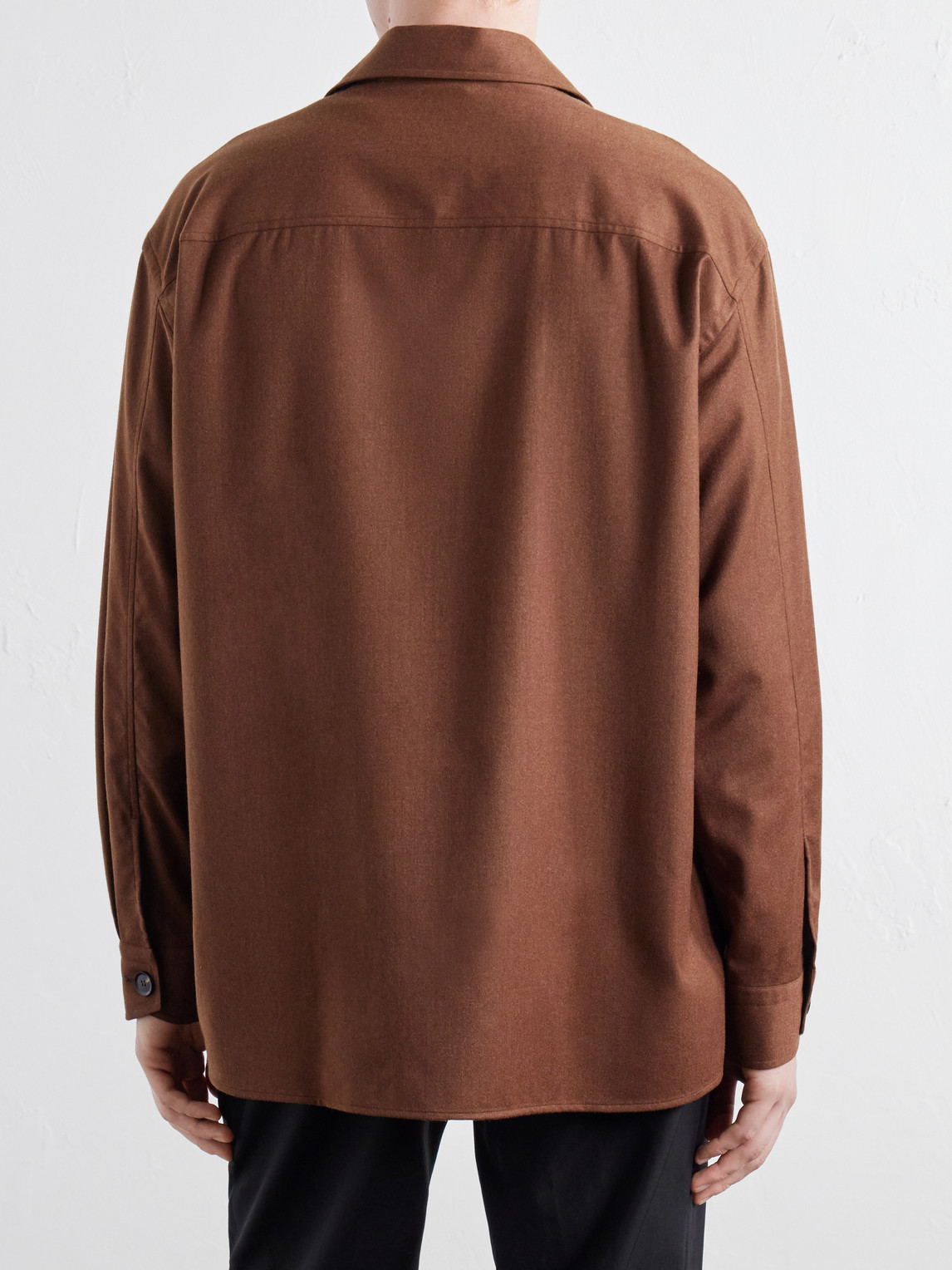Wool And Silk-Blend Twill Shirt