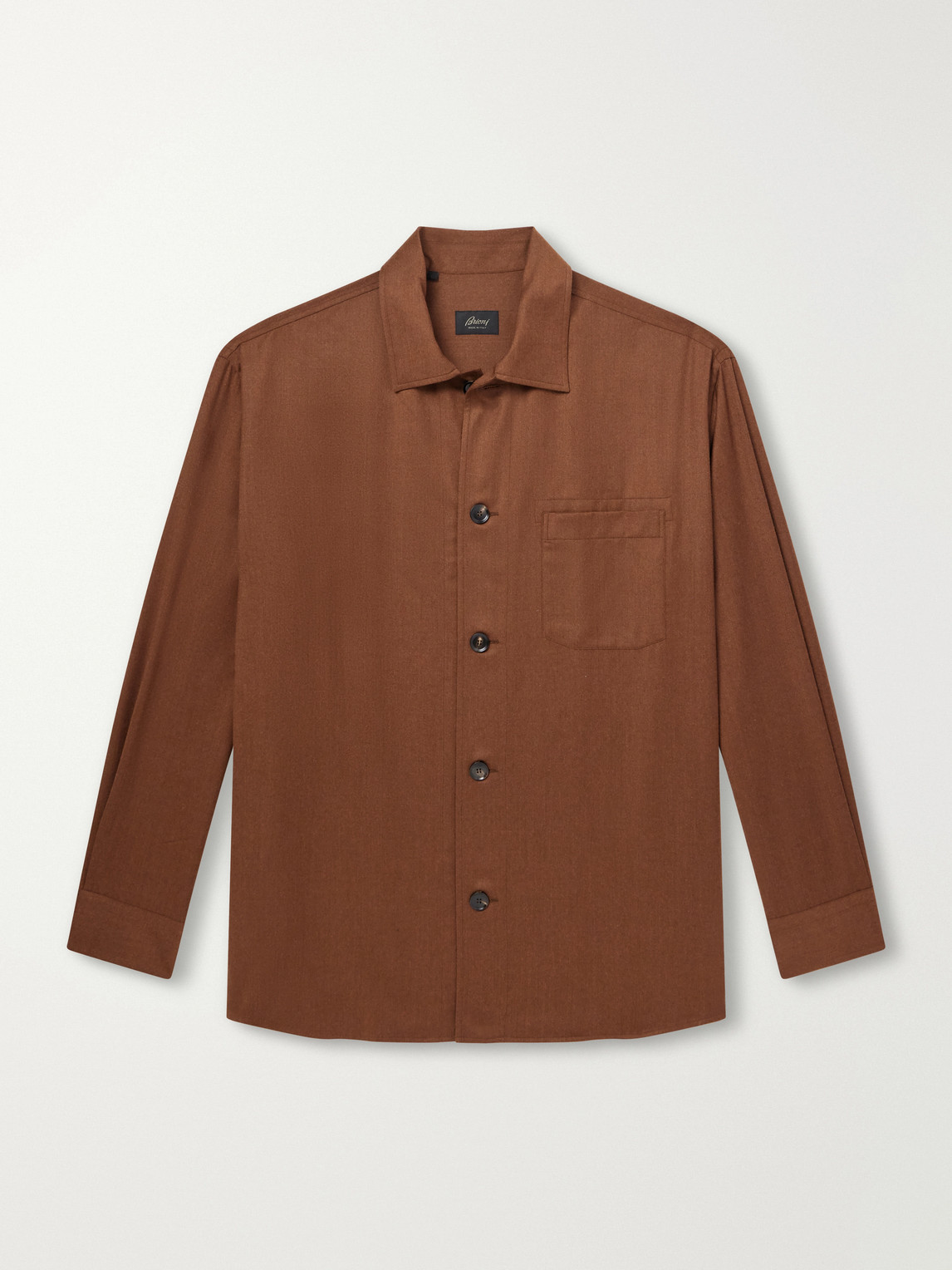 Wool And Silk-Blend Twill Shirt