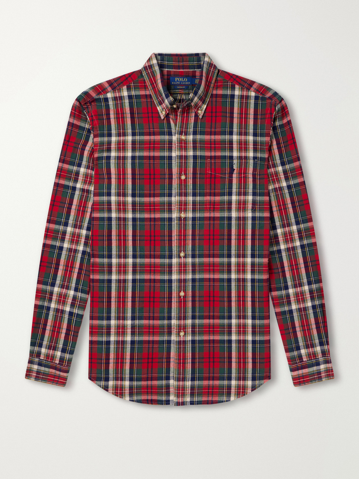Polo Ralph Lauren Logo-embroidered Checked Cotton-oxford Shirt In Red
