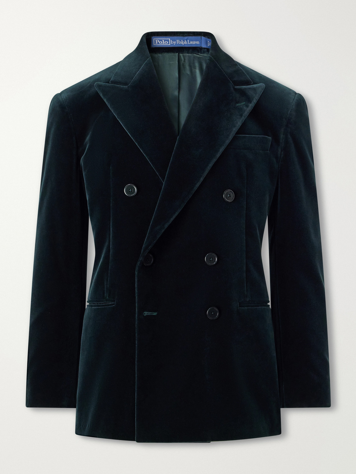 Polo Ralph Lauren Double-Breasted Linen-Blend Velvet Blazer - Men