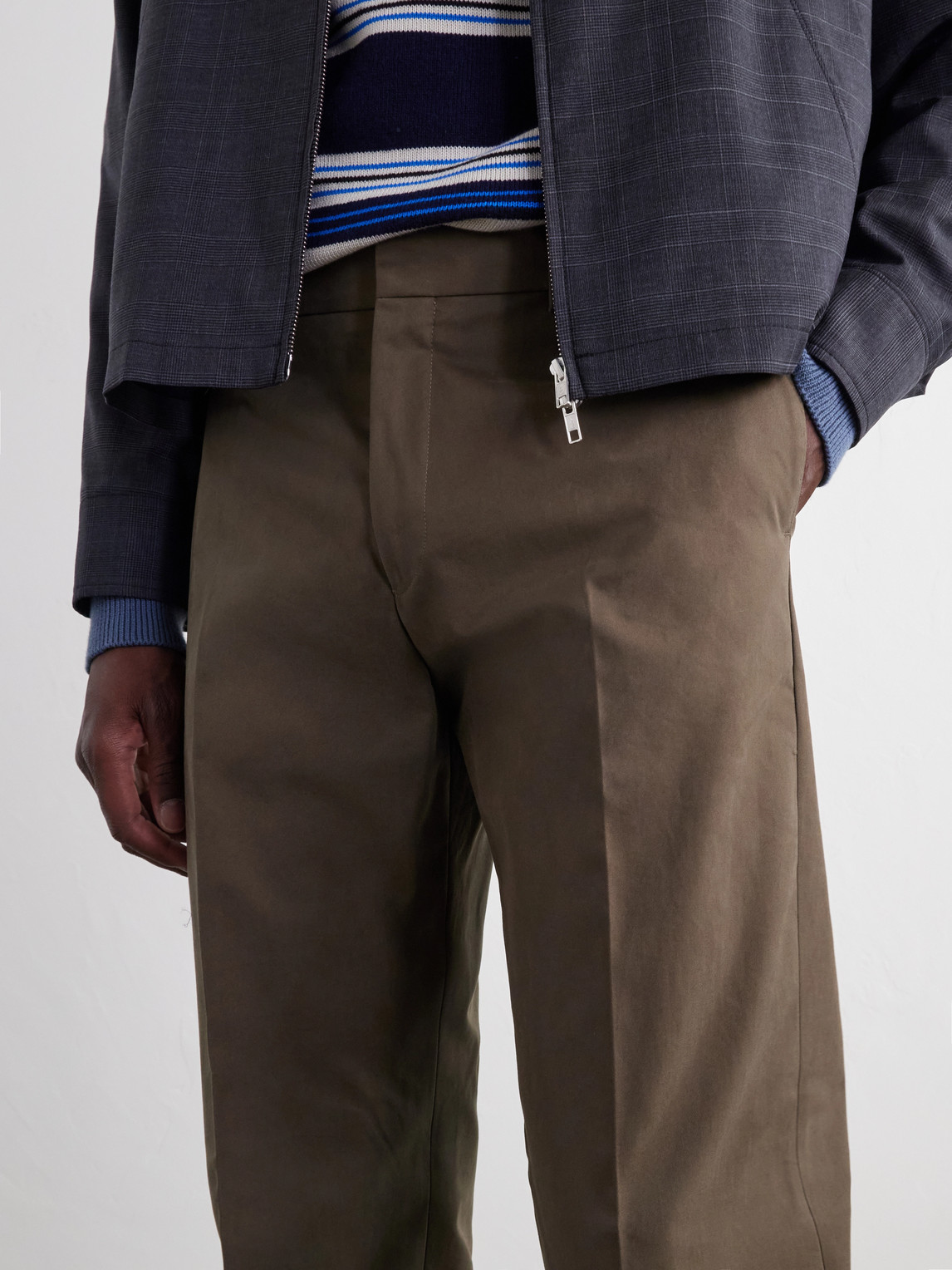 Straight-Leg Cotton-Twill Chinos