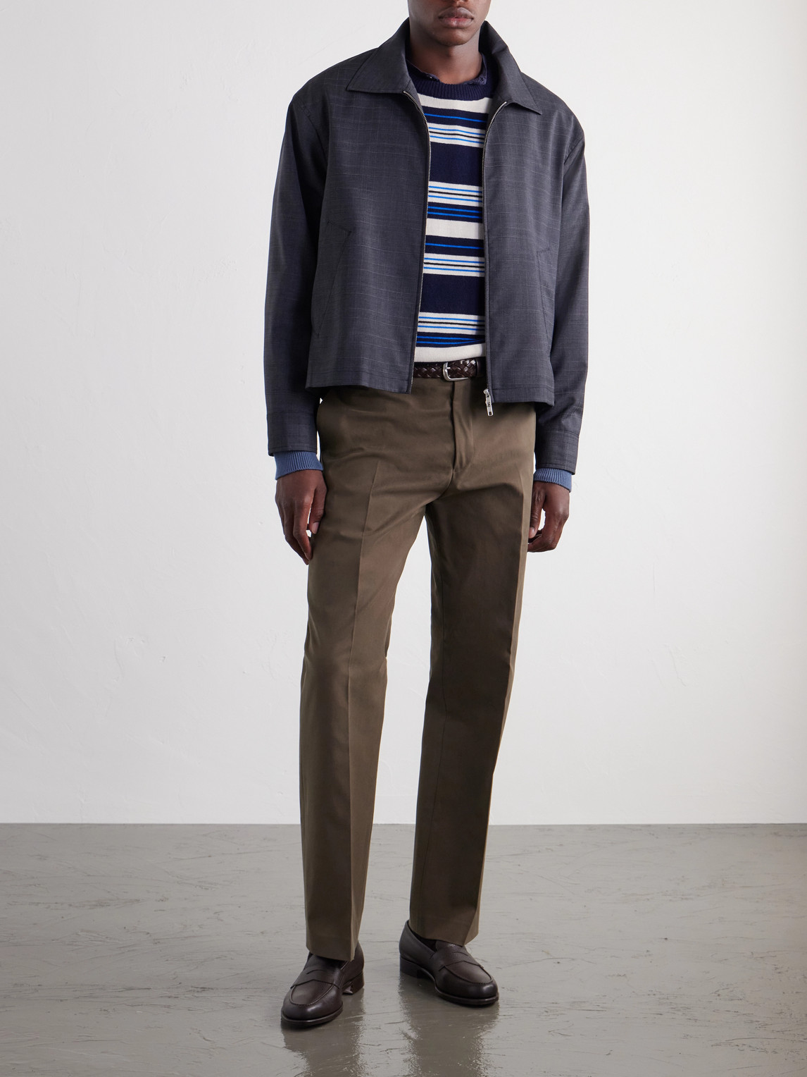 Straight-Leg Cotton-Twill Chinos