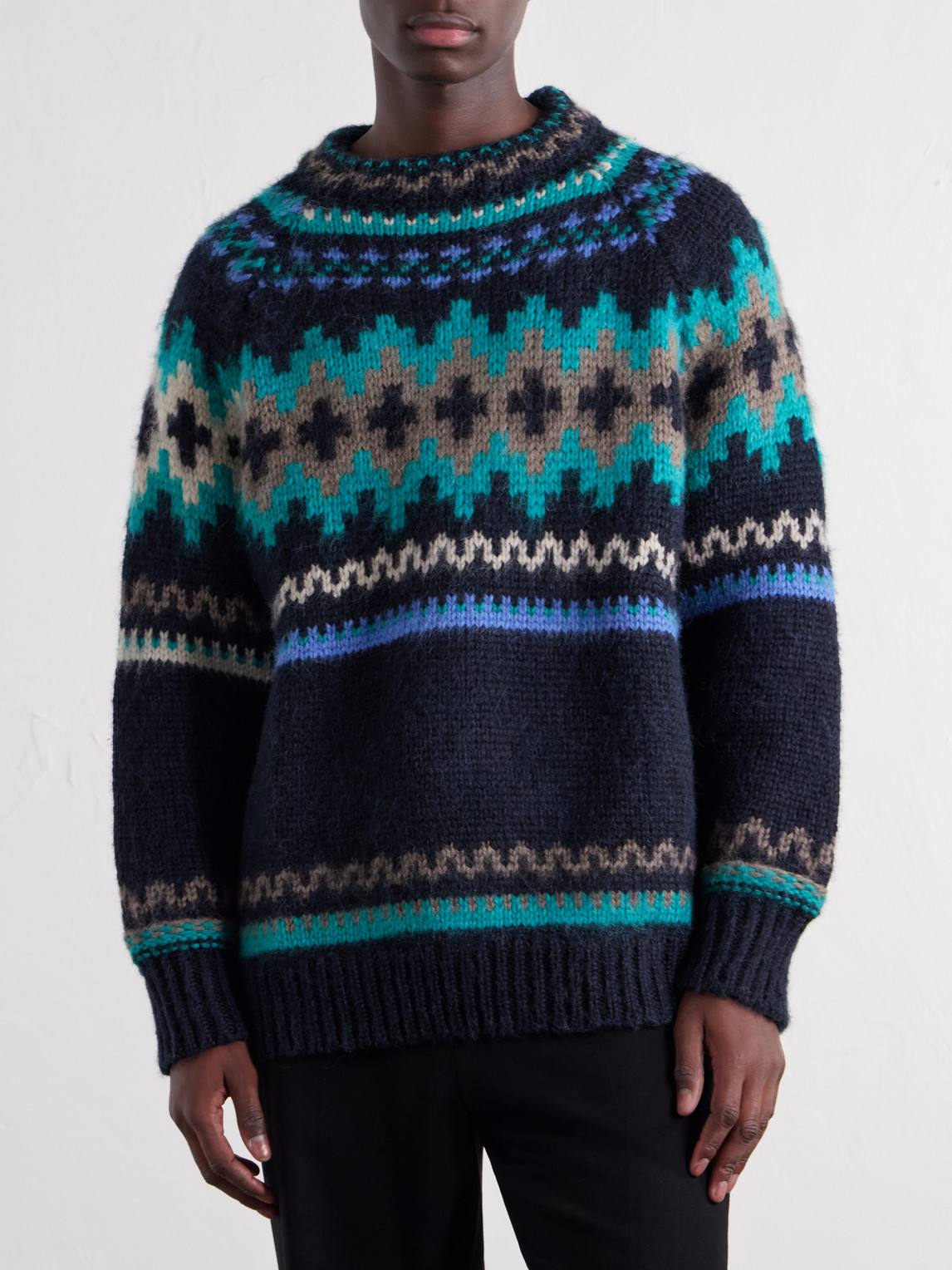 Fair Isle Intarsia-Knit Wool And Alpaca-Blend Sweater