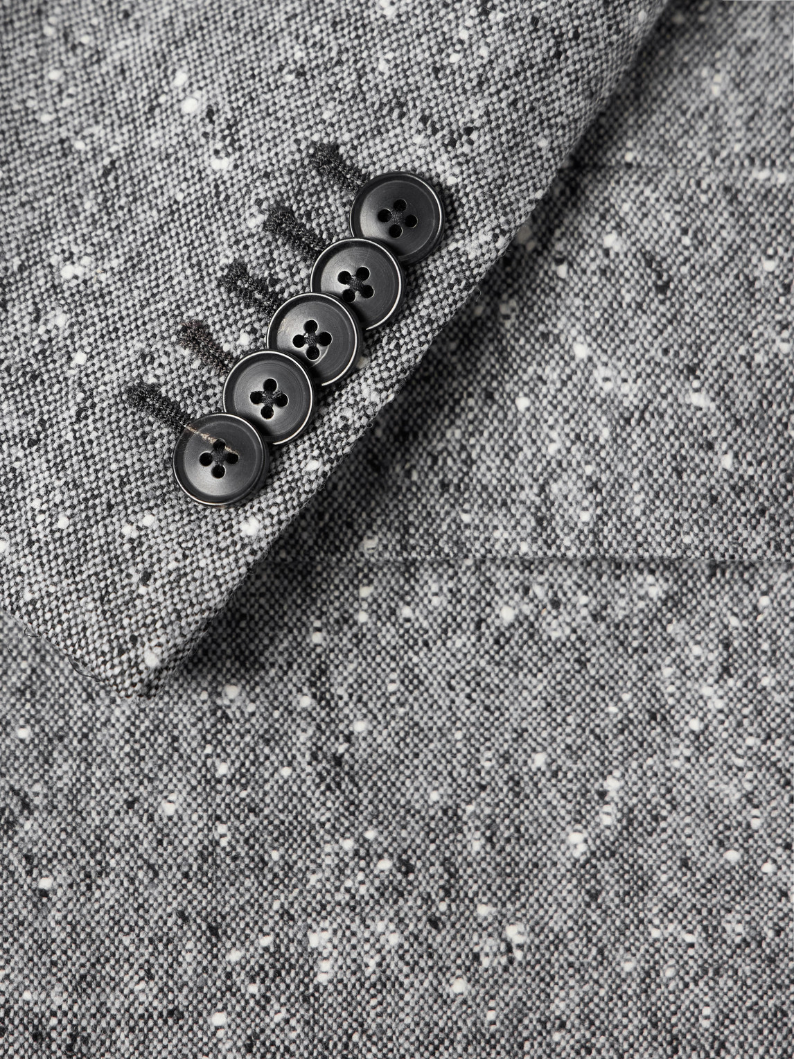 Double-Breasted Donegal Wool-Tweed Blazer