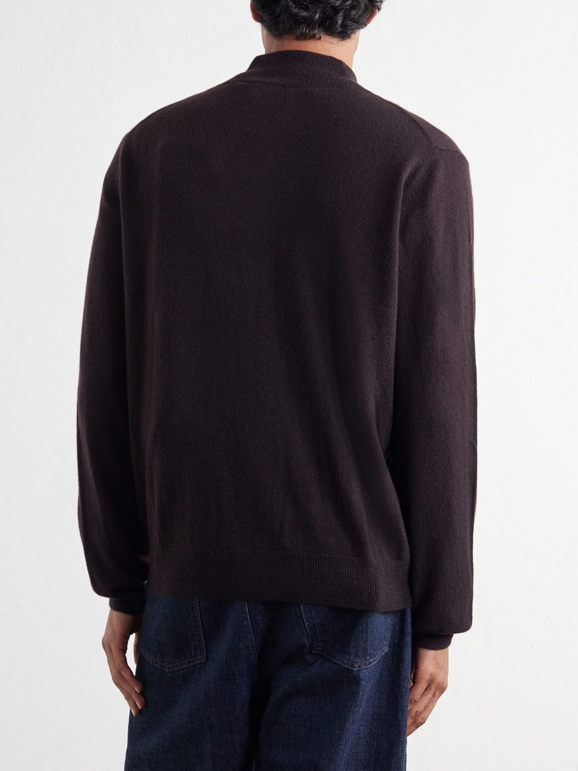 Cashmere Zip-Up Cardigan