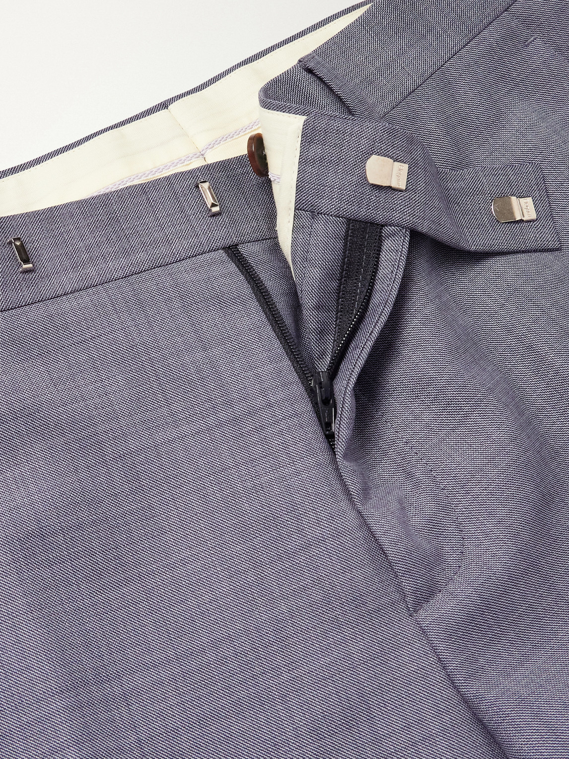 Straight-Leg Wool Suit Trousers