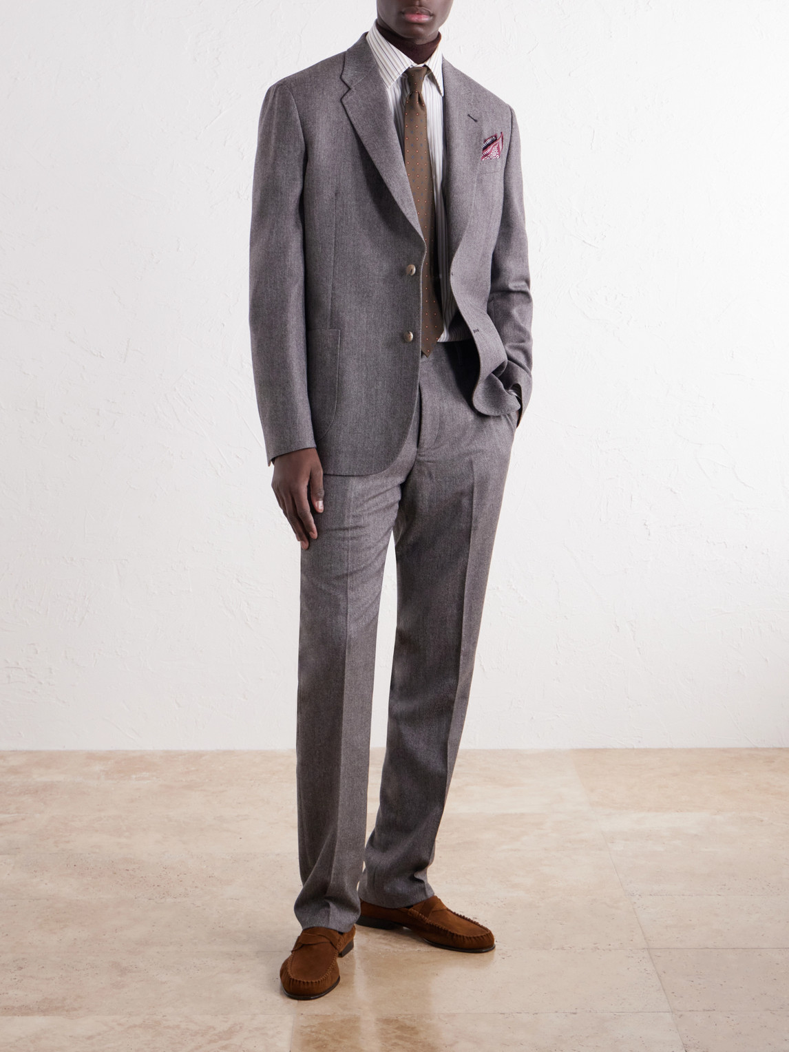Wool And Cashmere-Blend Herringbone Suit Jacket