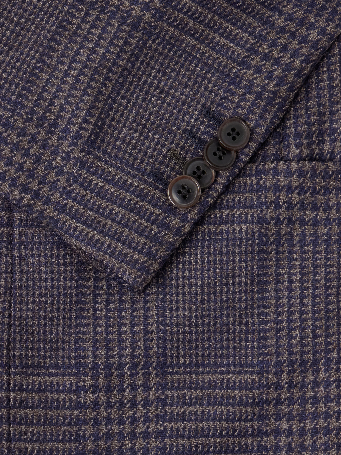 Prince Of Wales Checked Wool And Silk-Blend Suit Jacket
