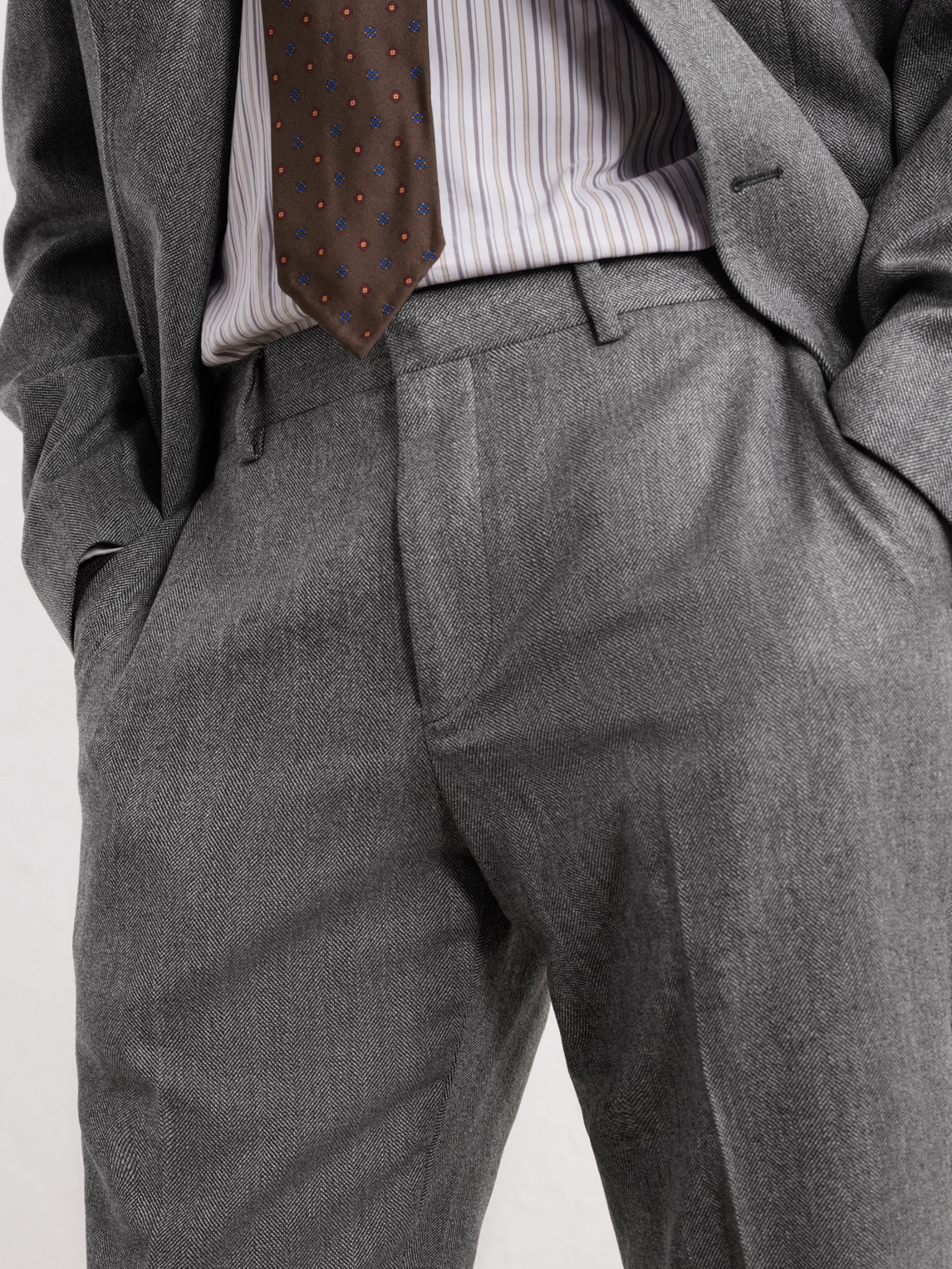 Brierley Straight-Leg Herringbone Wool And Cashmere-Blend Suit Trousers