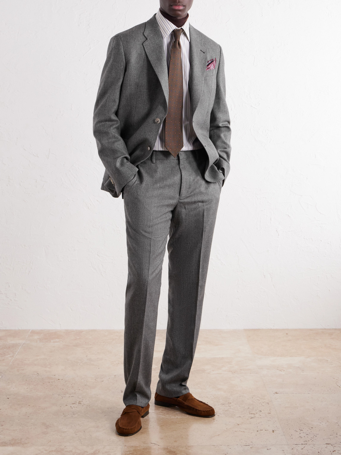 Brierley Straight-Leg Herringbone Wool And Cashmere-Blend Suit Trousers