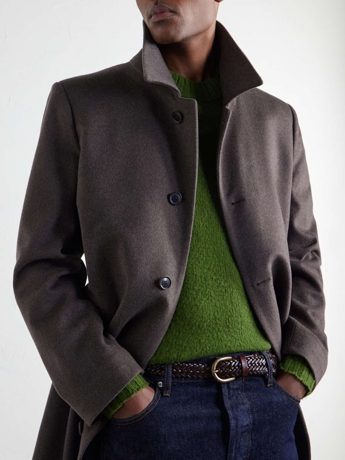 Brushed Wool And Cashmere-Blend Felt Coat