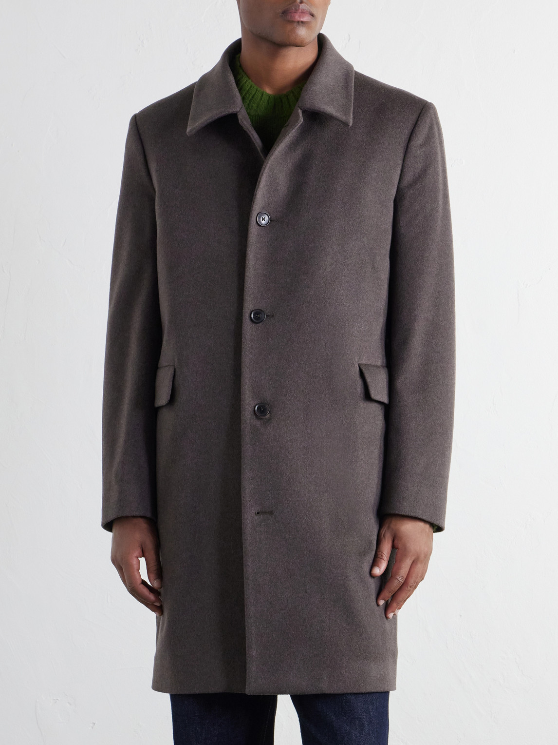 Brushed Wool And Cashmere-Blend Felt Coat