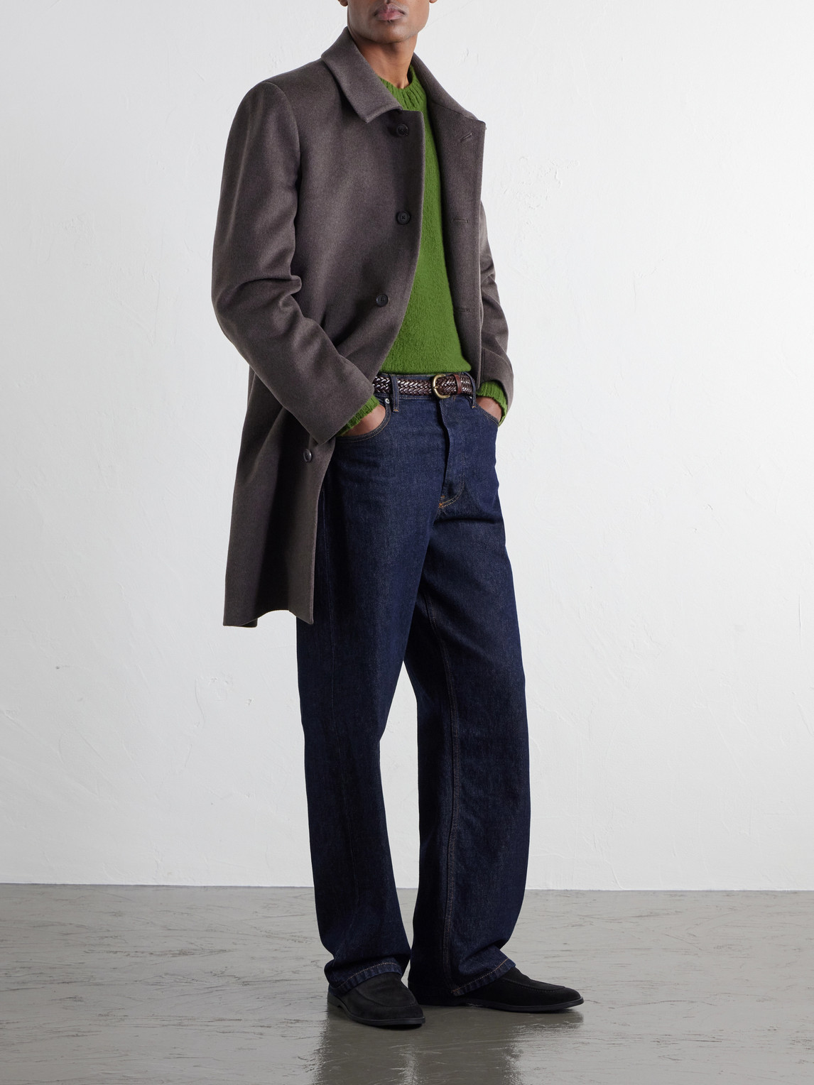 Brushed Wool And Cashmere-Blend Felt Coat
