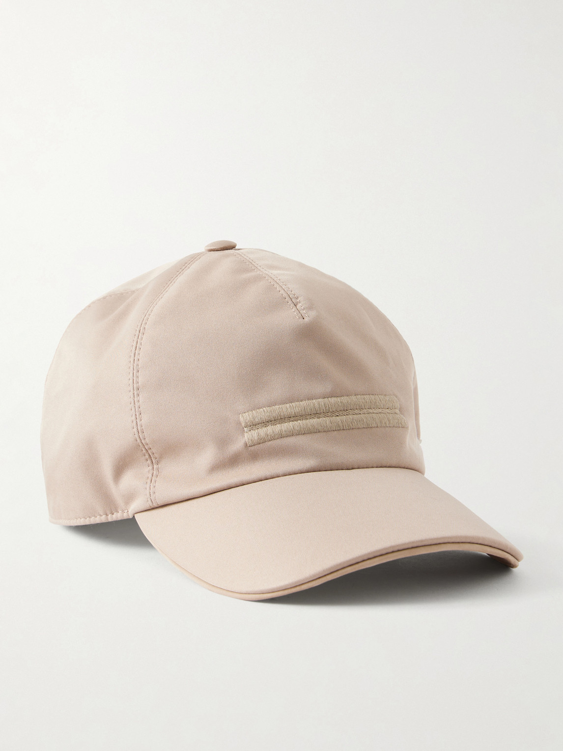 Zegna Logo-embellished Twill Baseball Cap In Neutrals