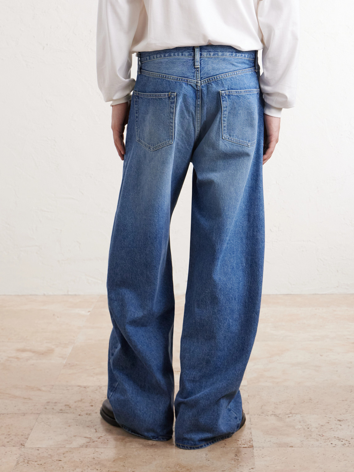 Deformation Panelled Wide-Leg Jeans