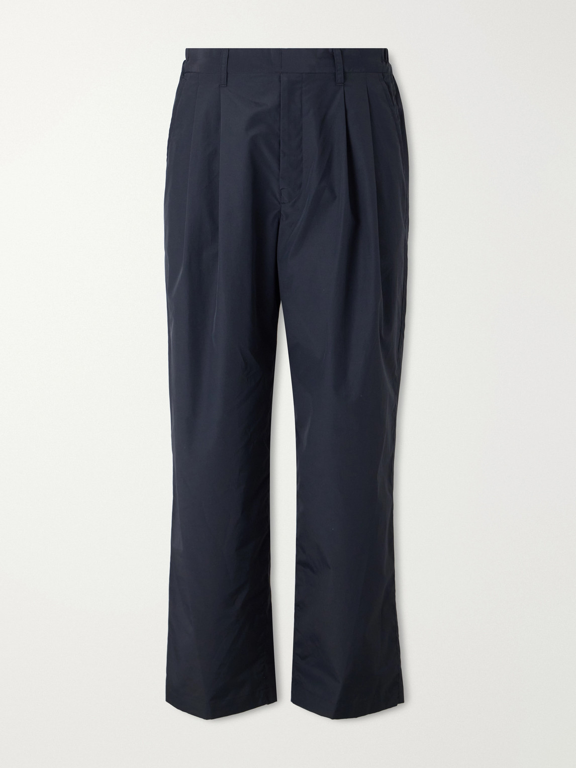 ssstein – Wide-Leg Cotton-Blend Pleated Satin Trousers