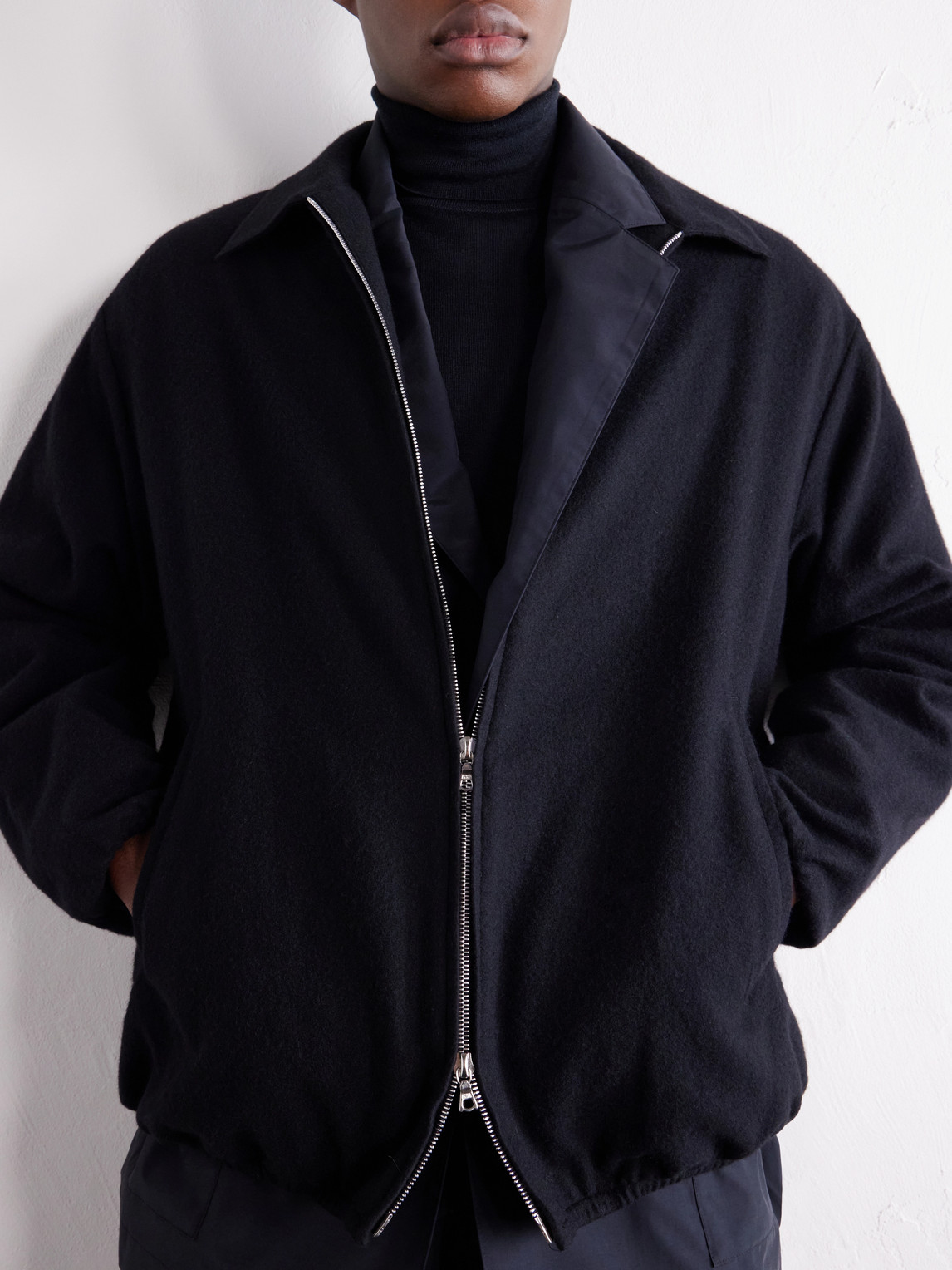 And Cashmere-Blend Fleece Jacket