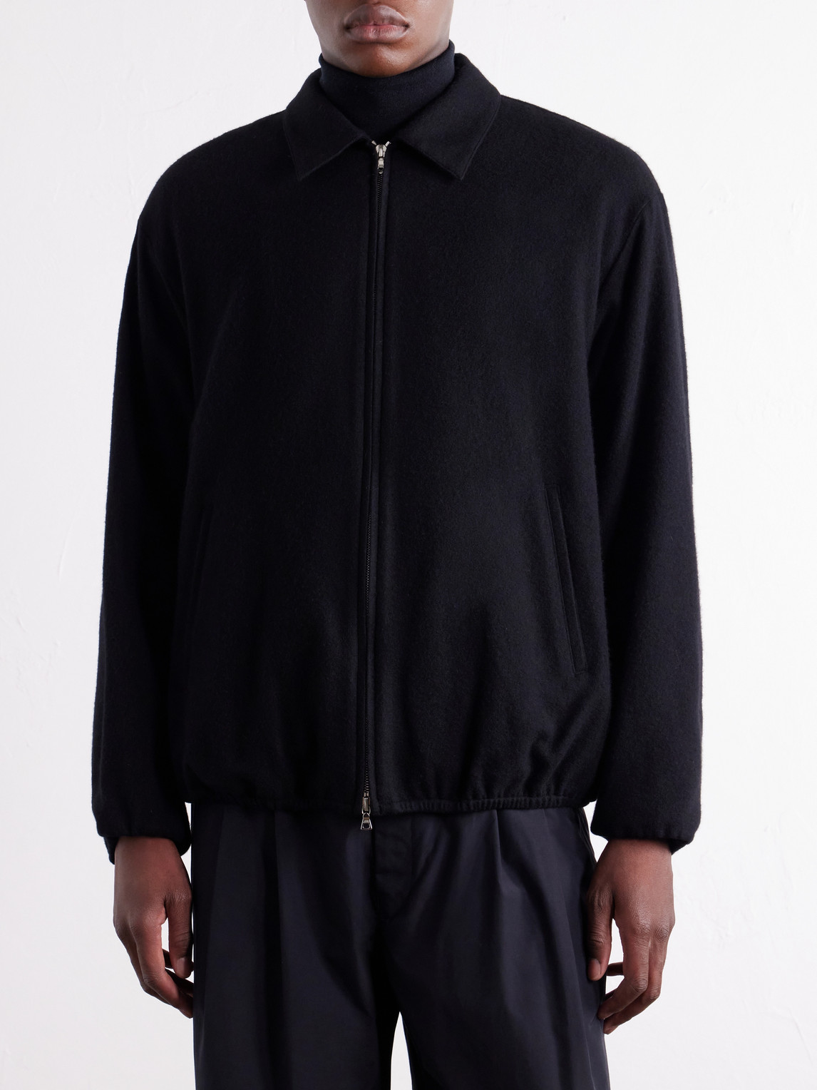 And Cashmere-Blend Fleece Jacket