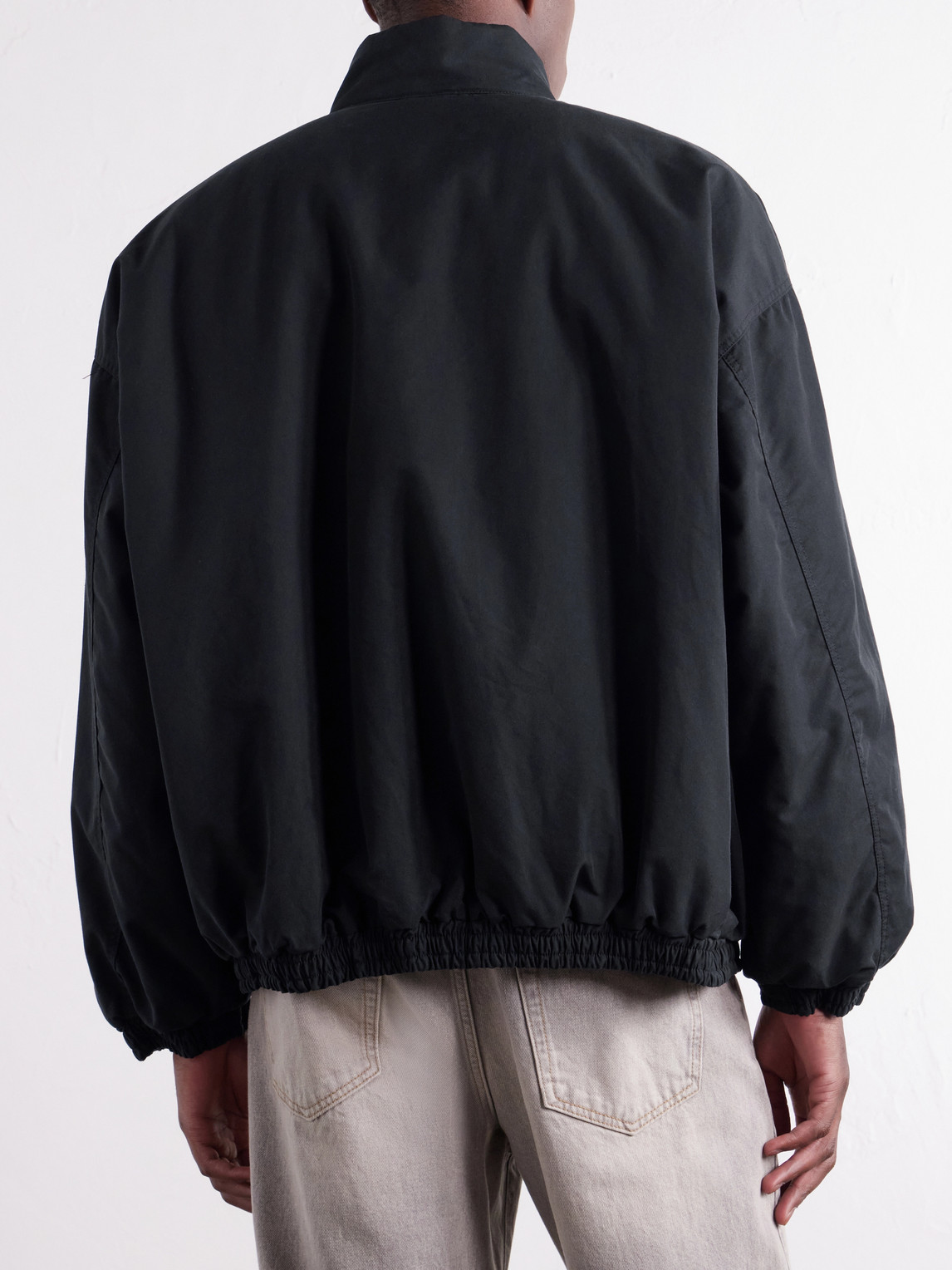Gathered Cotton-Blend Shell Jacket