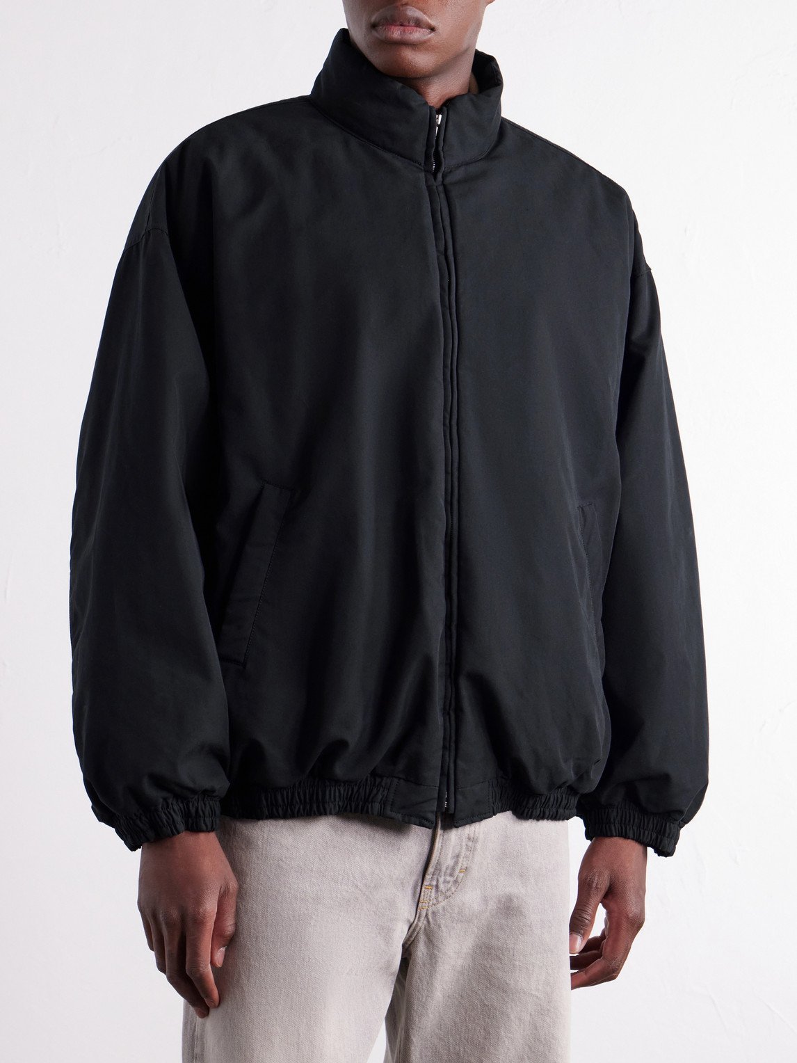 Gathered Cotton-Blend Shell Jacket