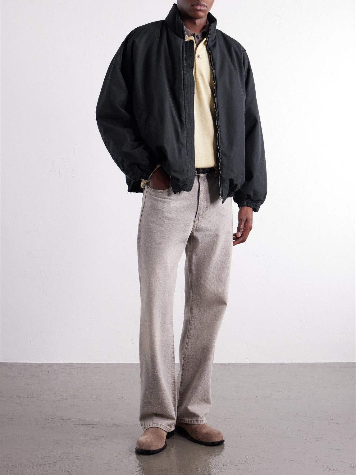 Gathered Cotton-Blend Shell Jacket