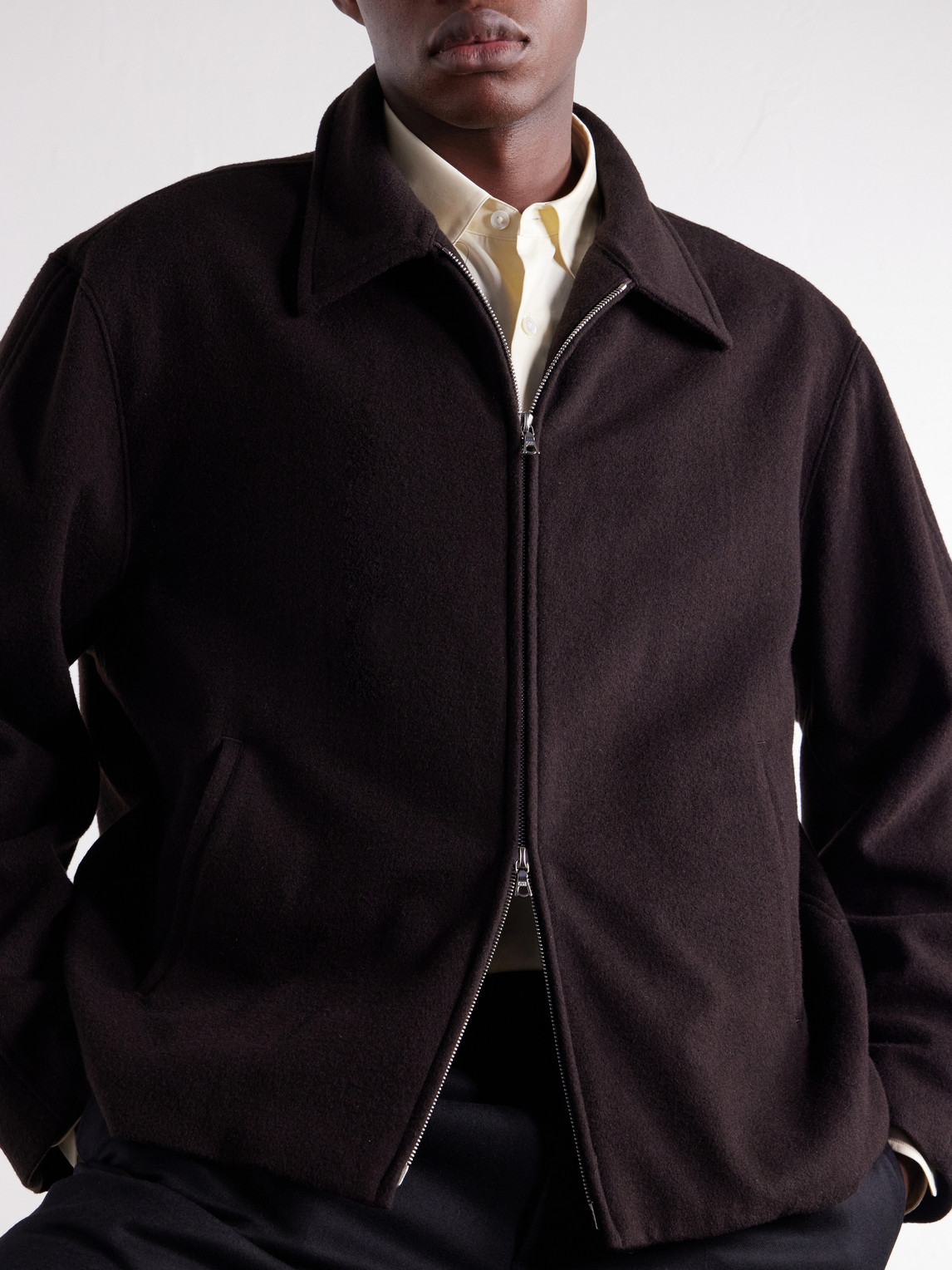 And Cashmere-Blend Felt Blouson Jacket