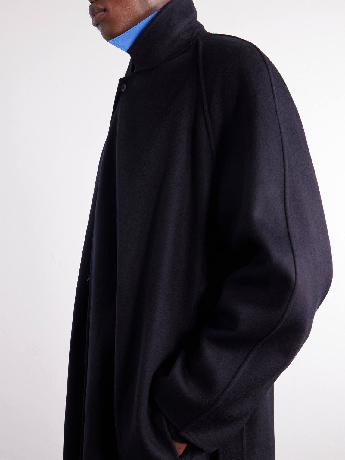 Reversible Belted Wool-Blend Coat