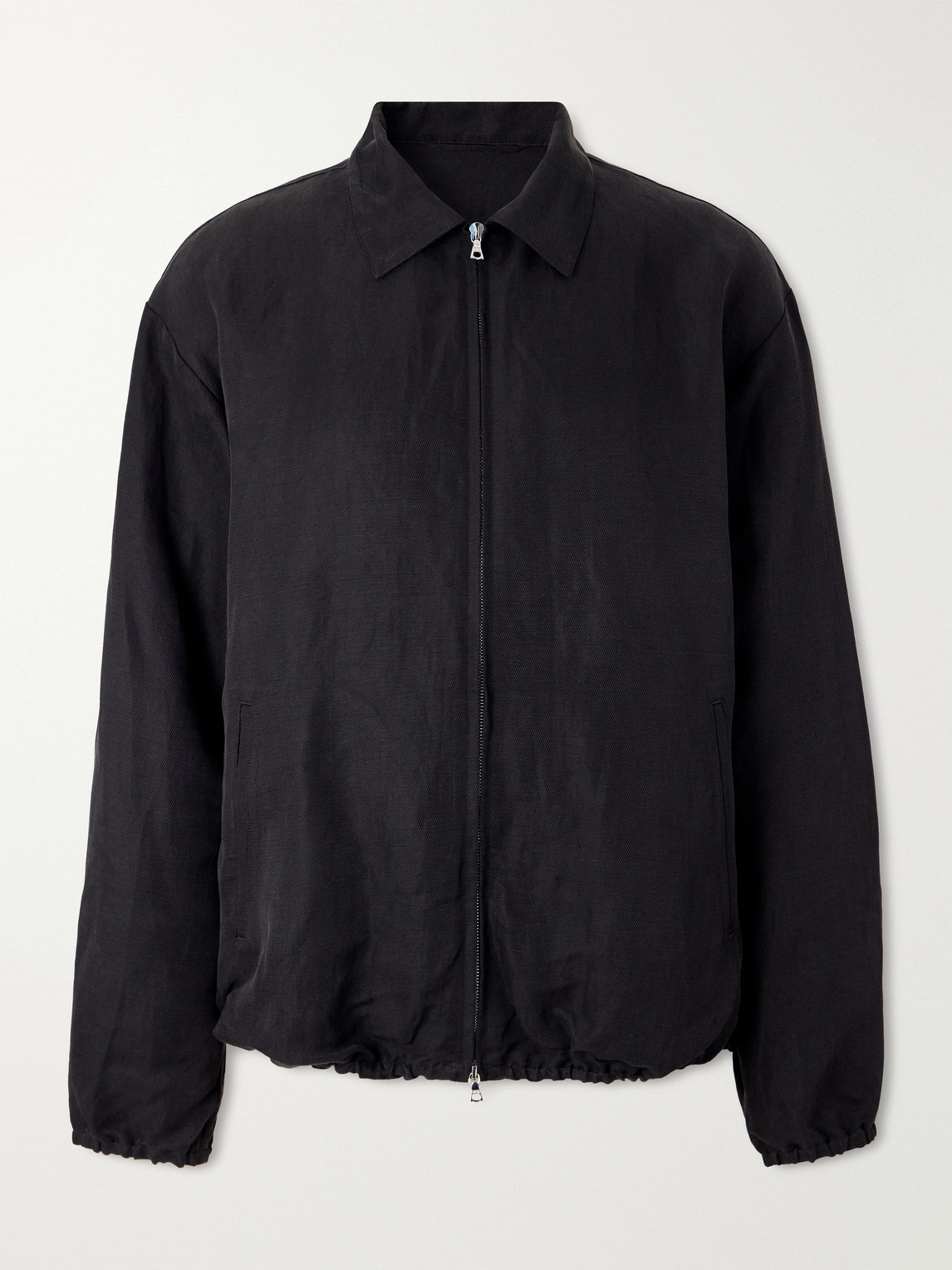 ssstein – Linen and Silk-Blend Satin Blouson Jacket