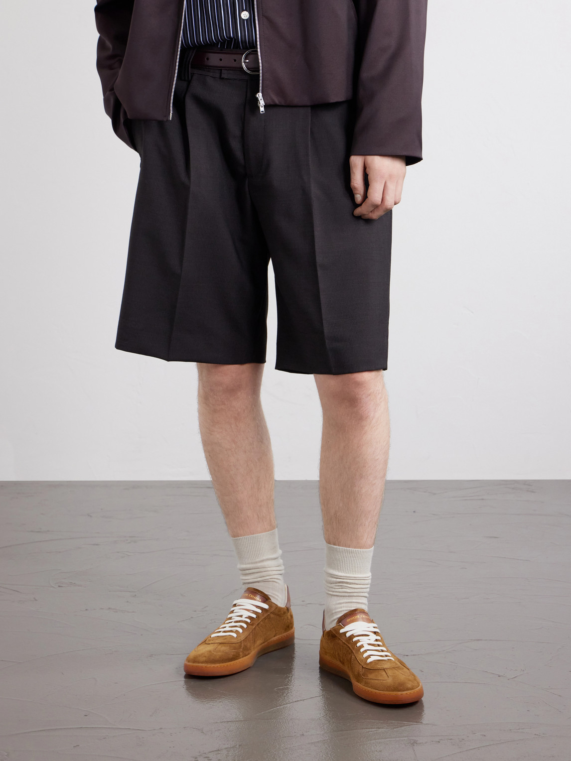 Officine Creative Militia 002 Leather-Trimmed Suede Sneakers - Men | Thumbnail 2 Officine Creative Militia 002 Leather-Trimmed Suede Sneakers - Men | Thumbnail 2