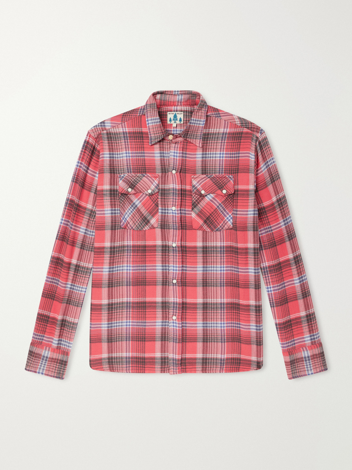 Checked Cotton-Flannel Western Shirt