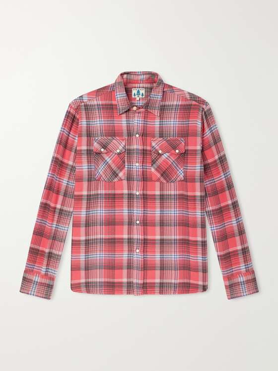 Wythe Checked Cotton-Flannel Western Shirt