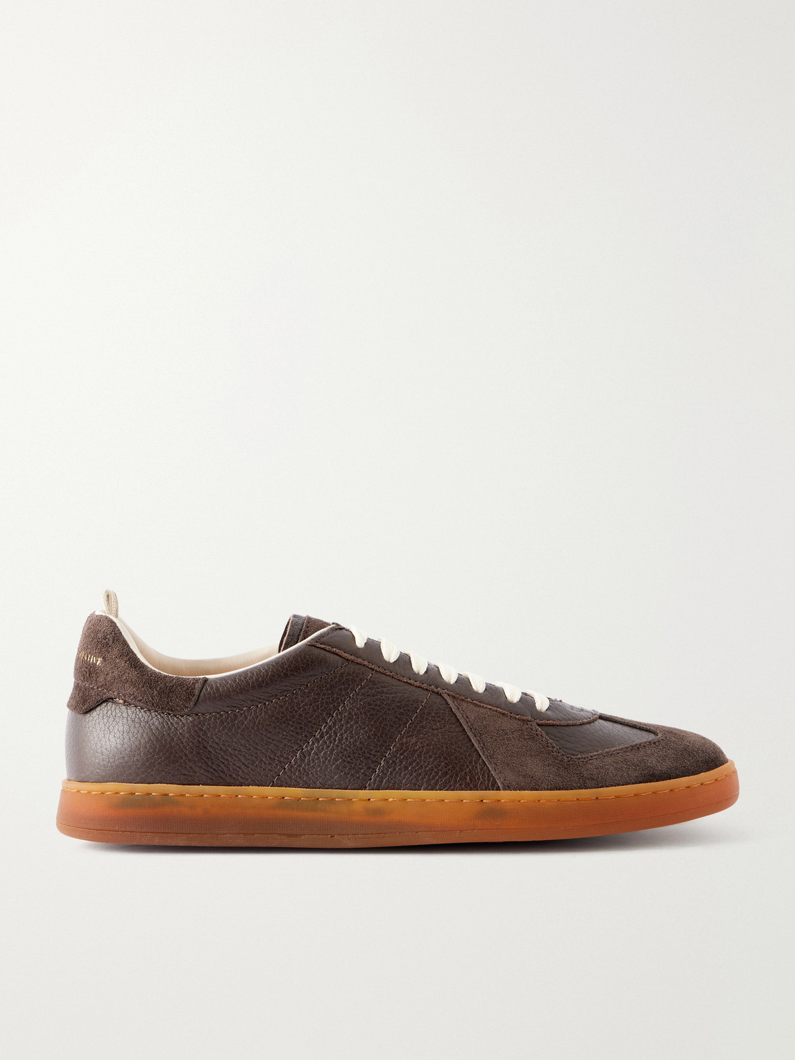 Officine Creative Militia 002 Suede-Trimmed Leather Sneakers - Men